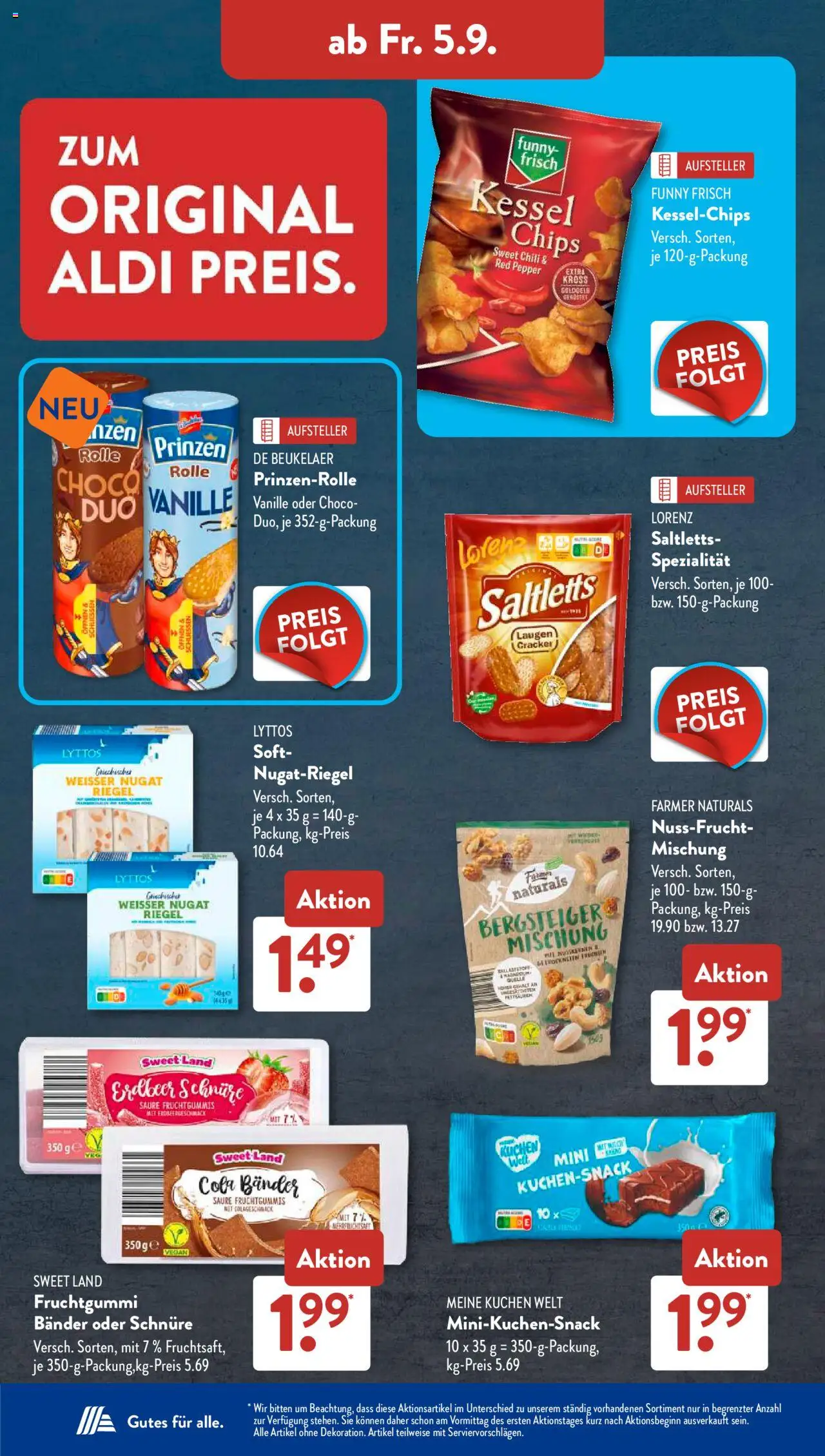 Aldi Süd Prospekt 	 - gültig ab dem 01.09.2025 | Seite: 14 | Produkte: Cola, Funny frisch, Kuchen, Chips