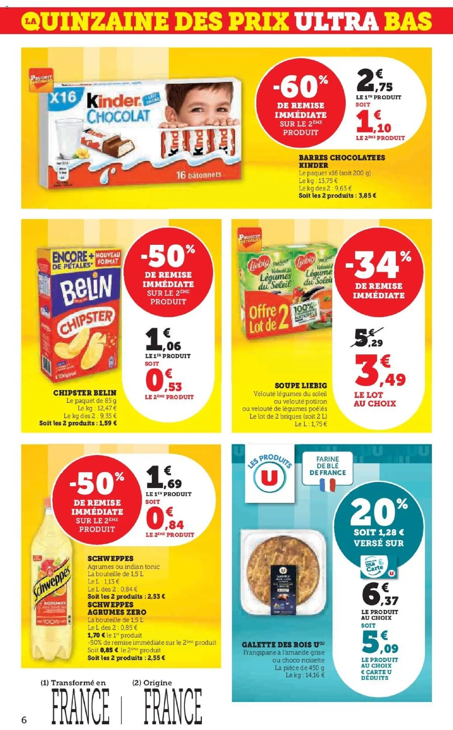 {H1} | Page: 6 | Produits: Noisette, Galette des rois, Briques, Chocolat