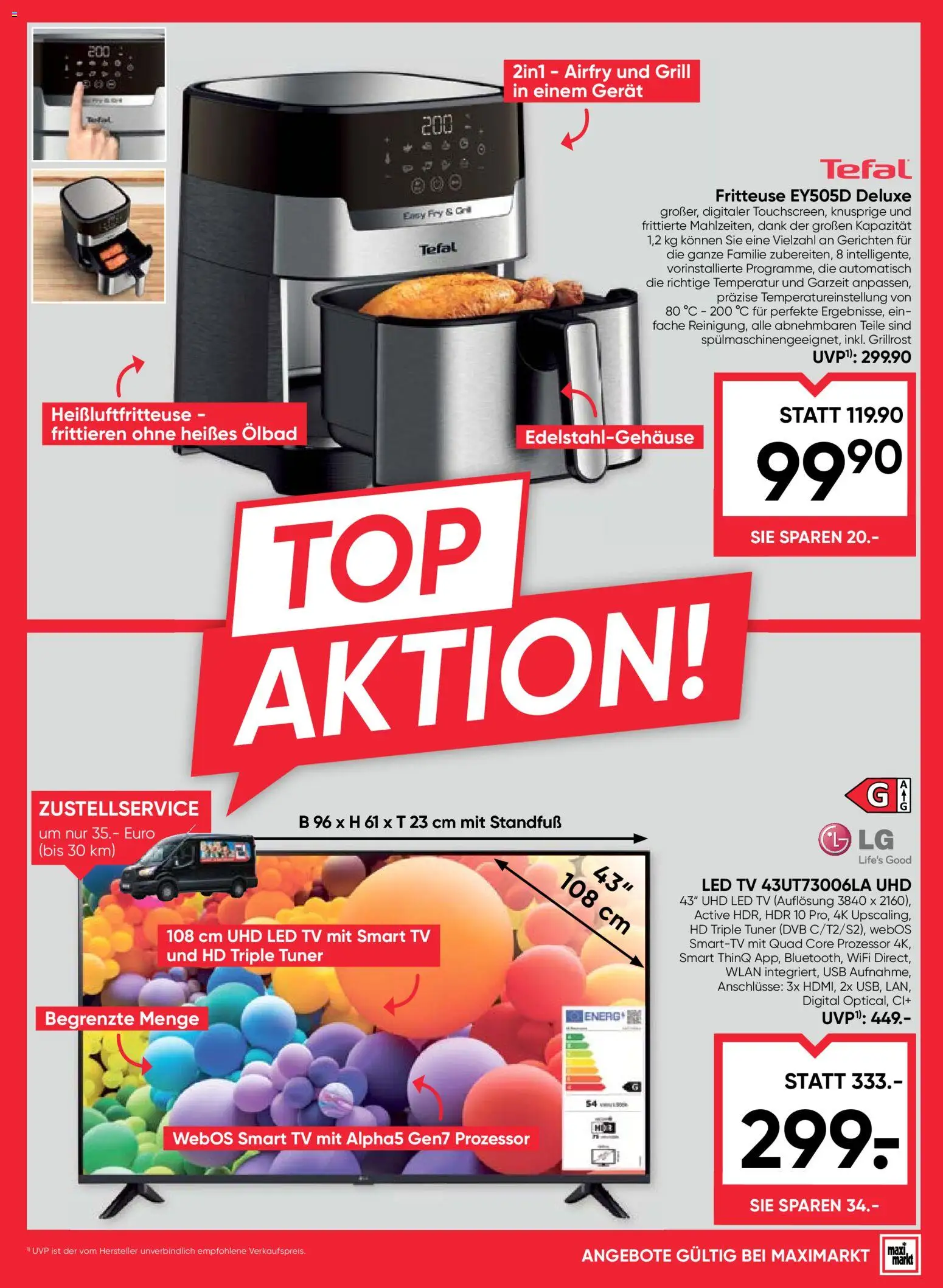 Maximarkt Flugblatt gültig ab 23.04.2026 | Seite: 23 | Produkte: TV, USB, Grill
