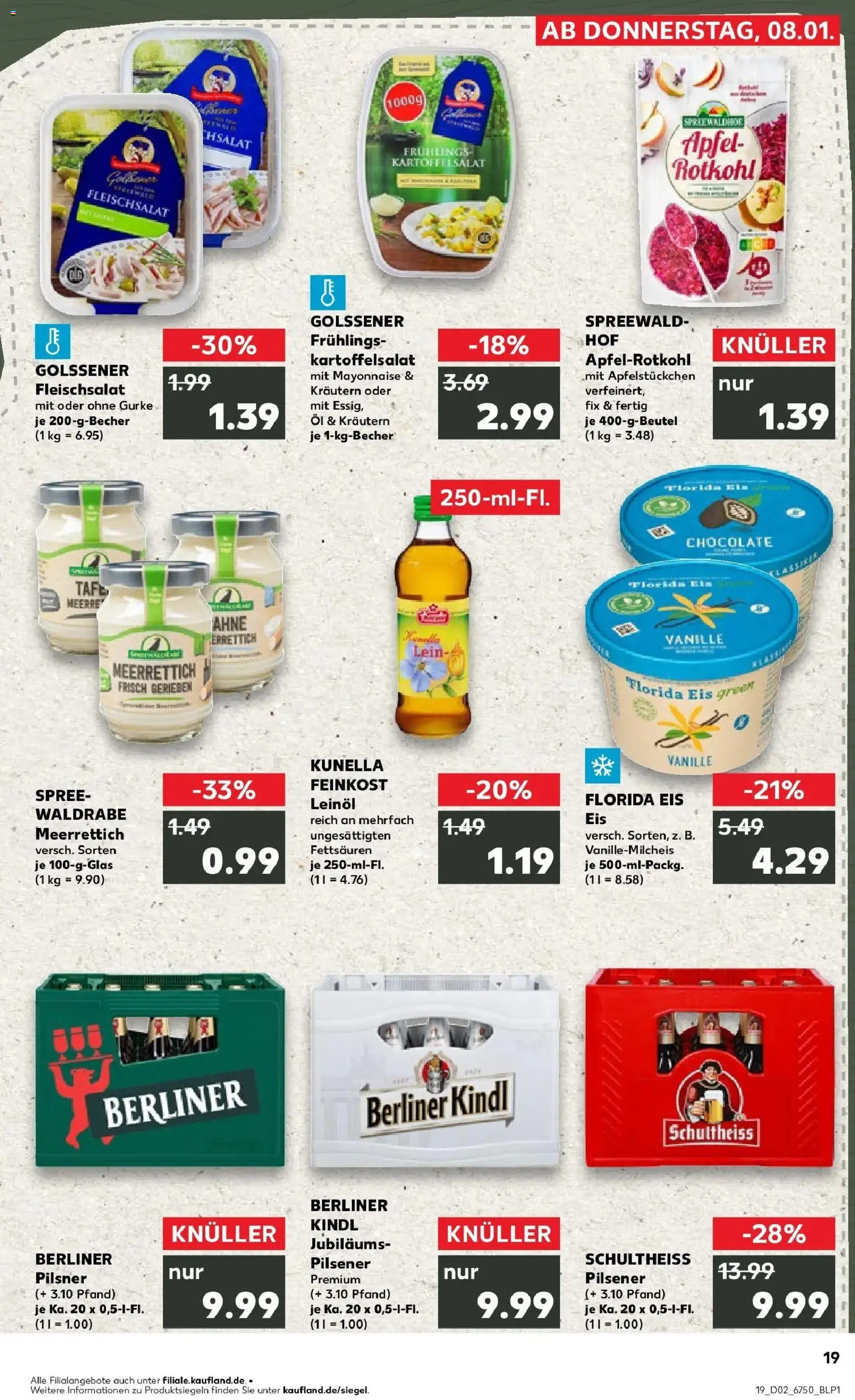 Kaufland prospekt Berlin	 – gültig ab 11.01.2026 | Seite: 19 | Produkte: Rotkohl, Öl, Äpfel, Eis