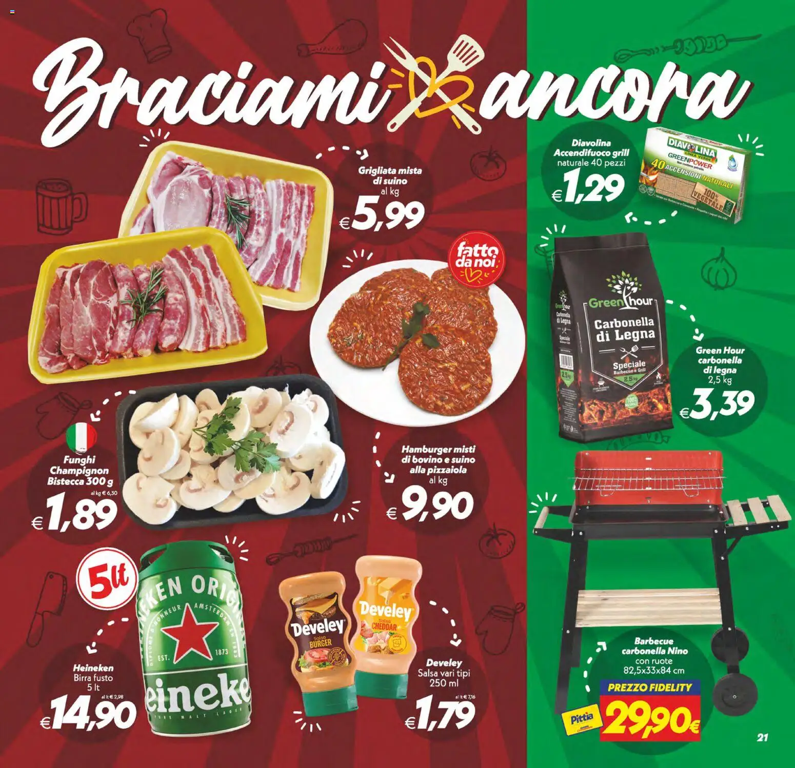 Volantino SuperConveniente del 17.04.2026 | Pagina: 21 | Prodotti: Bovino, Suino, Barbecue, Hamburger