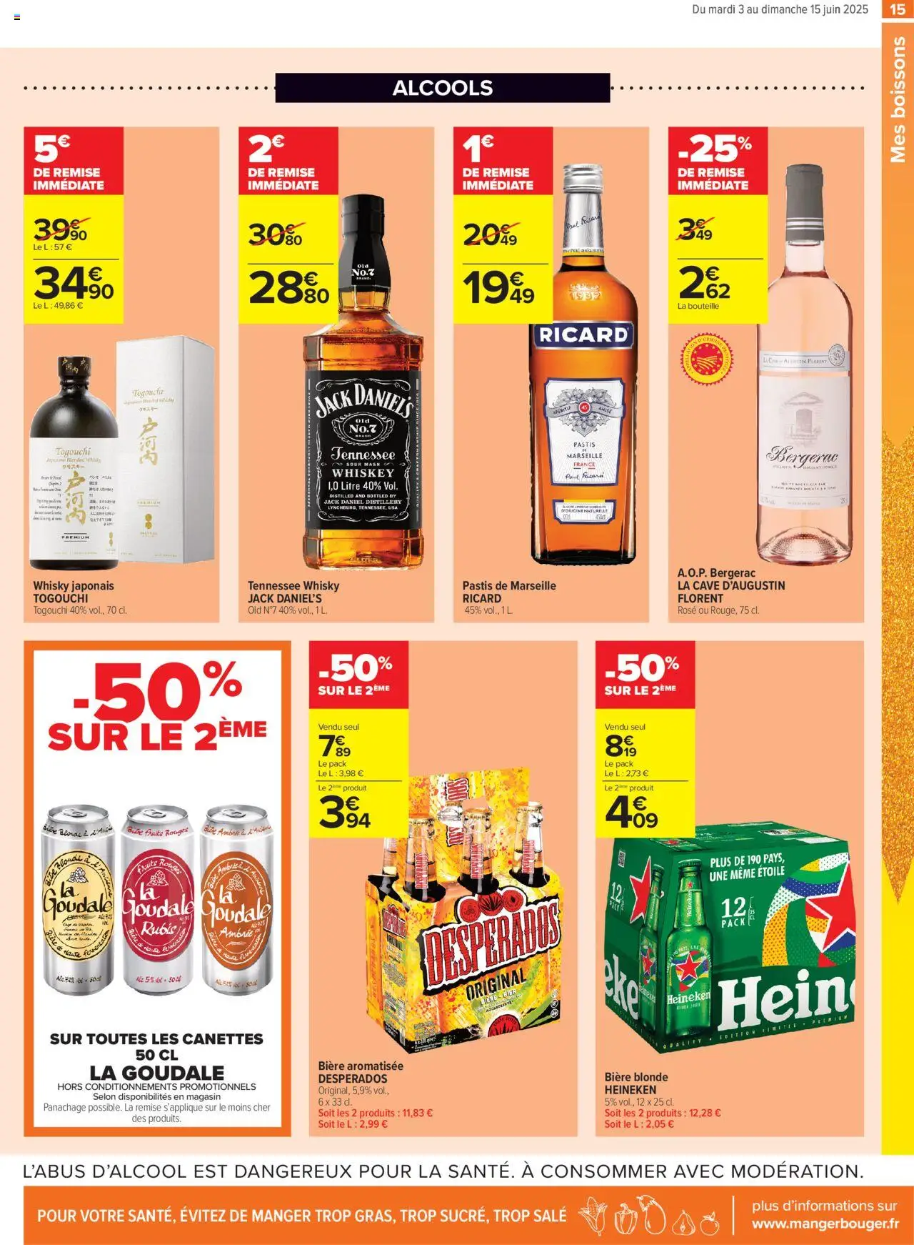  | Page: 17 | Produits: Ricard, Pastis de Marseille Ricard, Bière blonde Heineken, Alcools