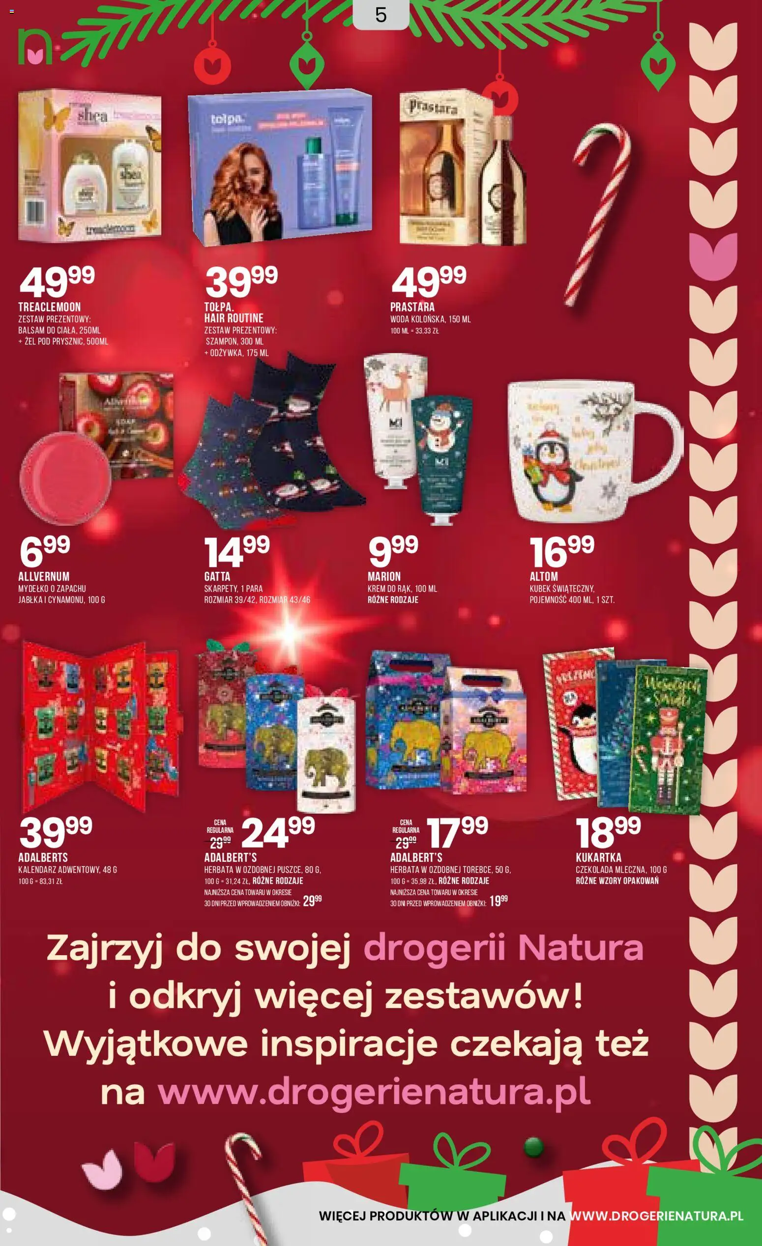 Drogerie Natura Black Friday od 27.11.2025 | Strona: 5 | Produkty: Gatta, Czekolada, Krem, Woda