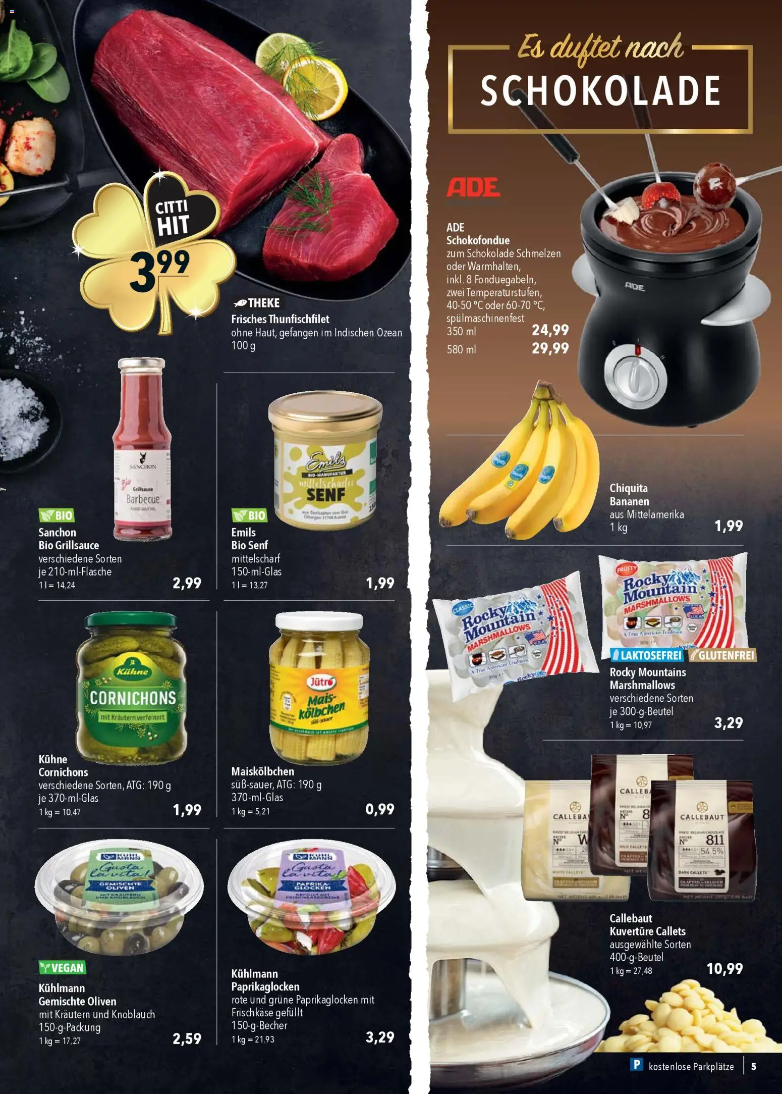 CITTI Markt Prospekt 	 – gültig ab 27.12.2025 | Seite: 5 | Produkte: Schokolade, Paprika, Knoblauch, Frischkase