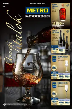 Metro - Ünnepi Italok katalógus - amely érvényes a következő dátumtól: 01.12.2025
