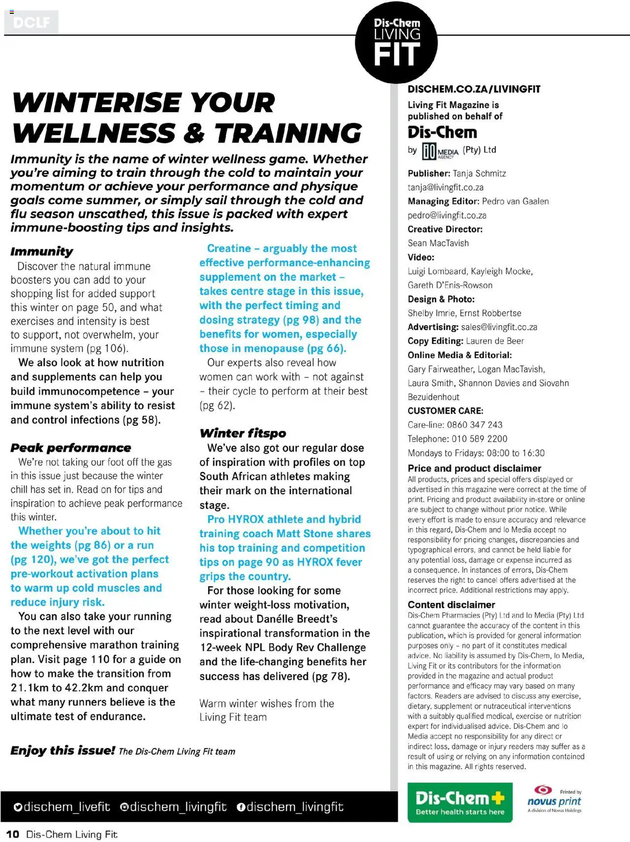Dis-Chem Living Fit │ valid from 01.05.2025 | Page: 12 | Products: Beer, Supplements