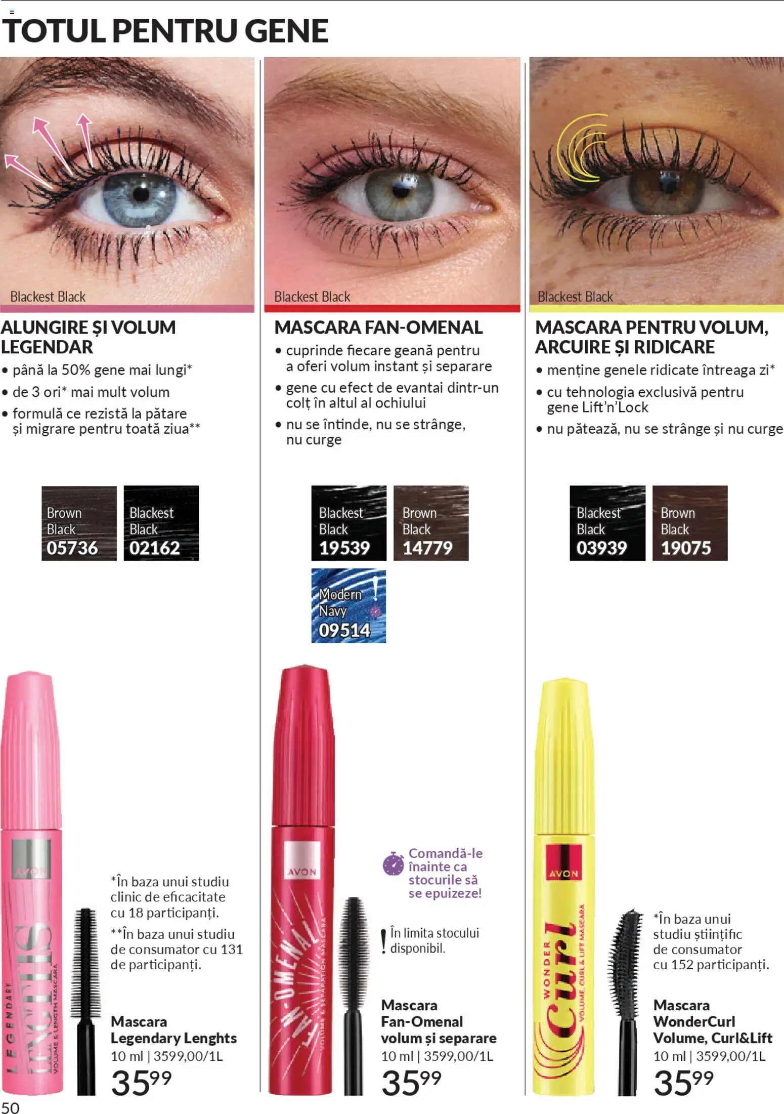 Noul catalog Avon – valabil de la 01.04.2026 | Pagină: 52 | Produse: Mascara