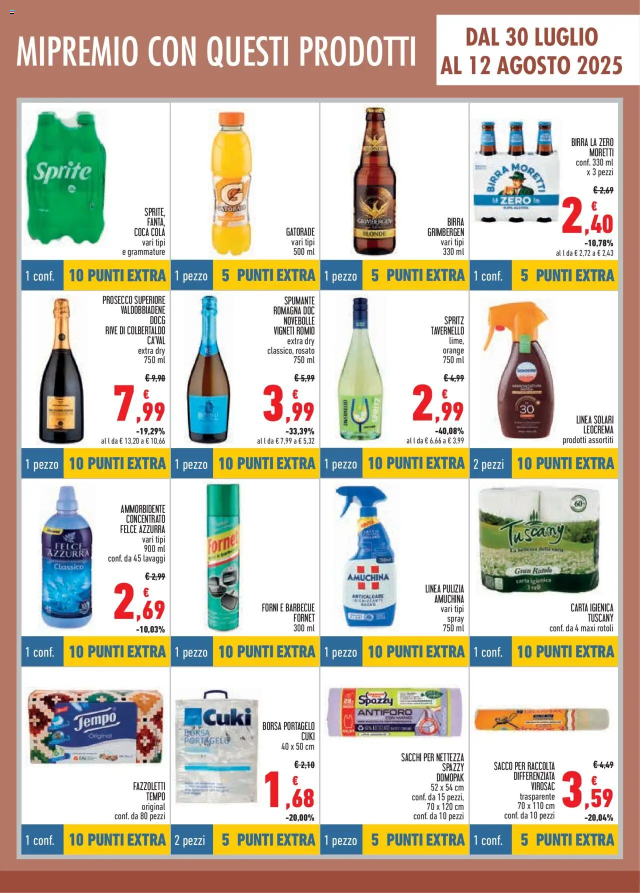 Volantino Conad del 16.07.2025 | Pagina: 11 | Prodotti: Carta igienica, Prosecco, Fanta, Borsa