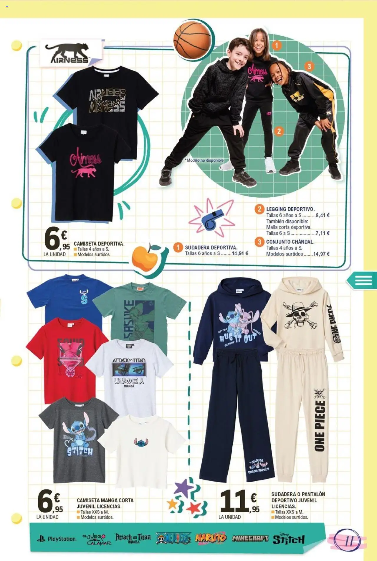 E.Leclerc folleto │ válido desde el 11.08.2025 | Página: 11 | Productos: Sudadera, Camiseta manga corta