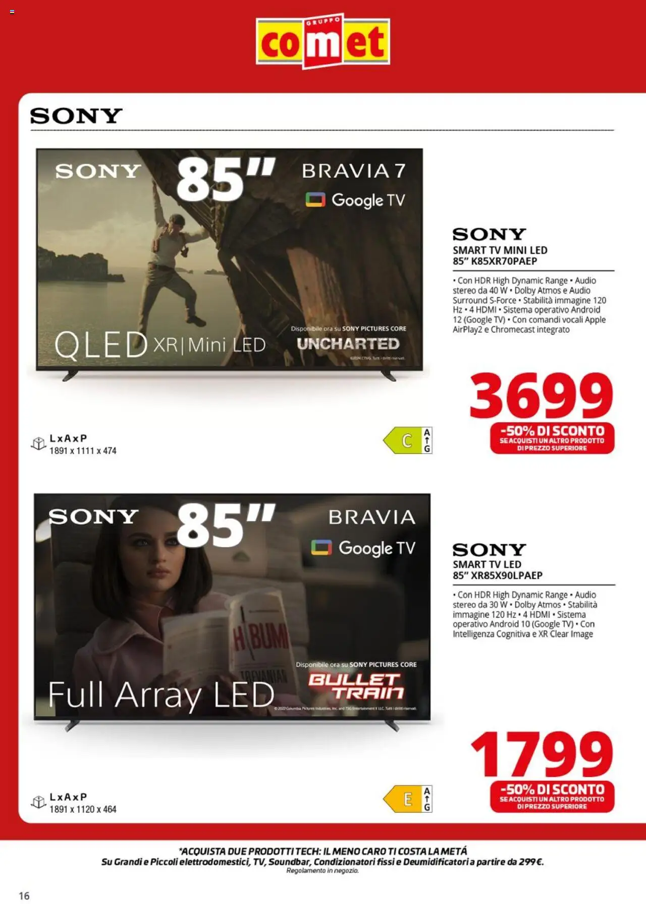 Volantino Comet del 26.09.2025 | Pagina: 16 | Prodotti: smart TV, TV, Audio