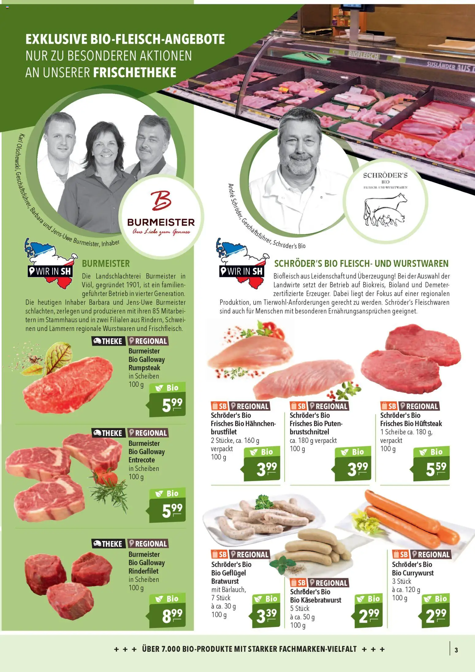 CITTI Markt Bio logisch! – gültig ab 01.04.2026 | Seite: 3 | Produkte: Hahnchen, Theke, Bratwurst, Entrecote