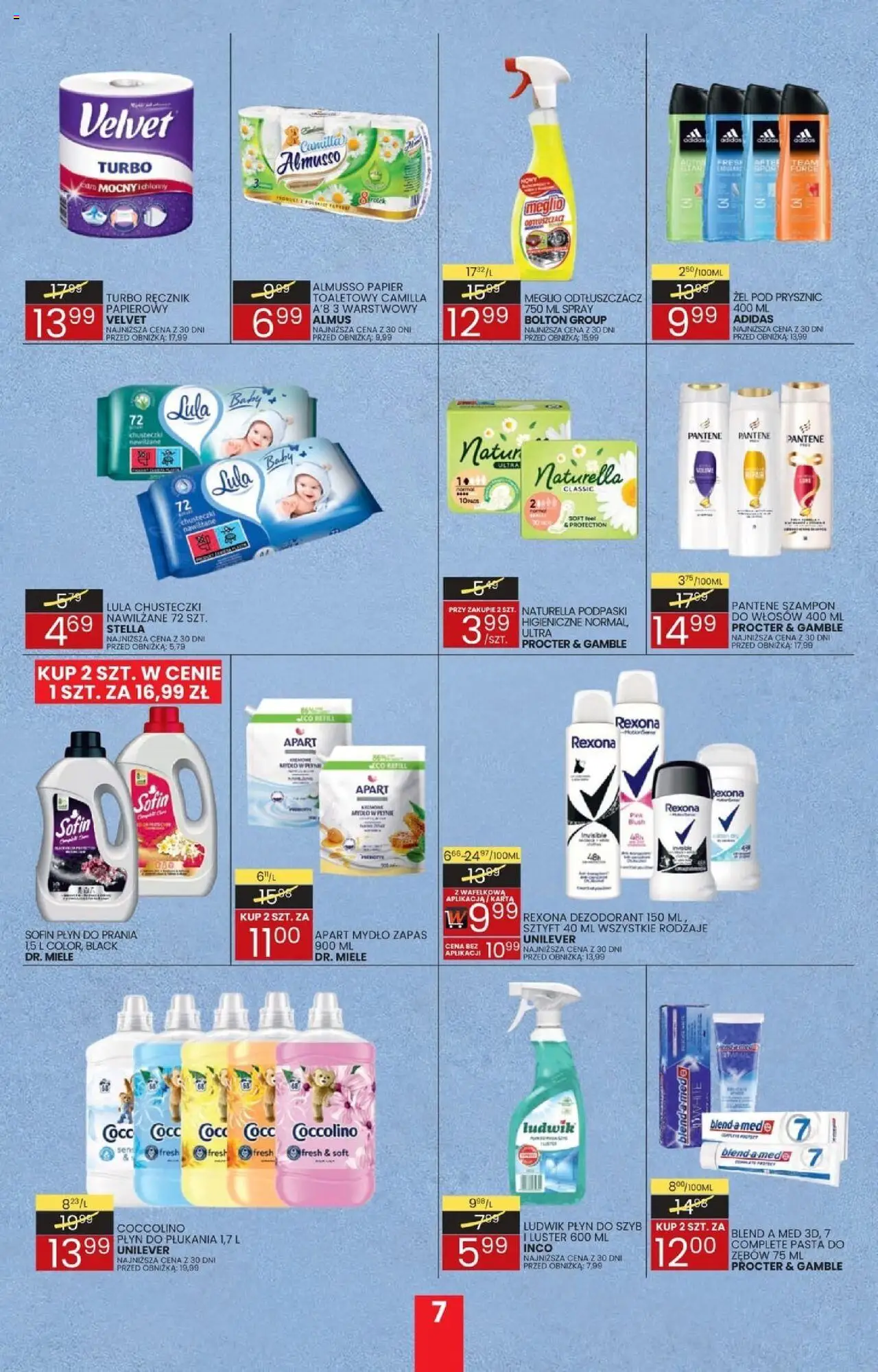 Wafelek Gazetka od 26.05.2025 | Strona: 7 | Produkty: Papier toaletowy, Coccolino, Szampon, Mydło