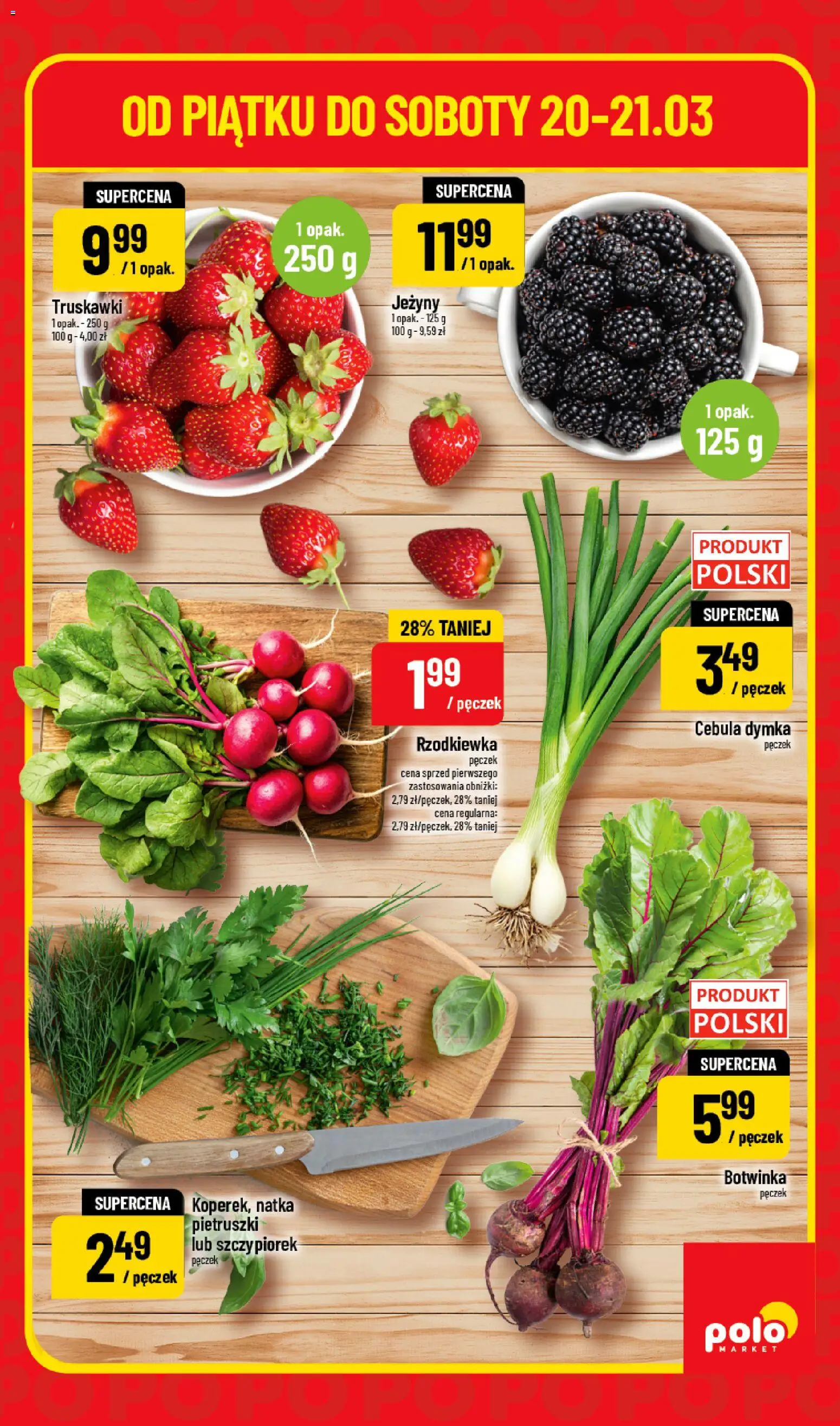 POLOmarket gazetka - Super Hity od 20.03.2026 | Strona: 3 | Produkty: Jeżyny, Botwinka, Truskawki
