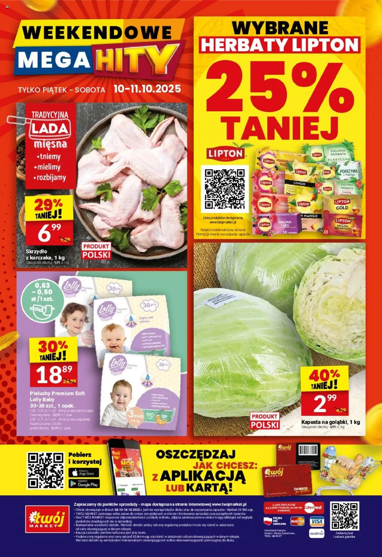 Twój Market Gazetka od 08.10.2025 | Strona: 40 | Produkty: Mango, Kapusta, Karta, Herbata