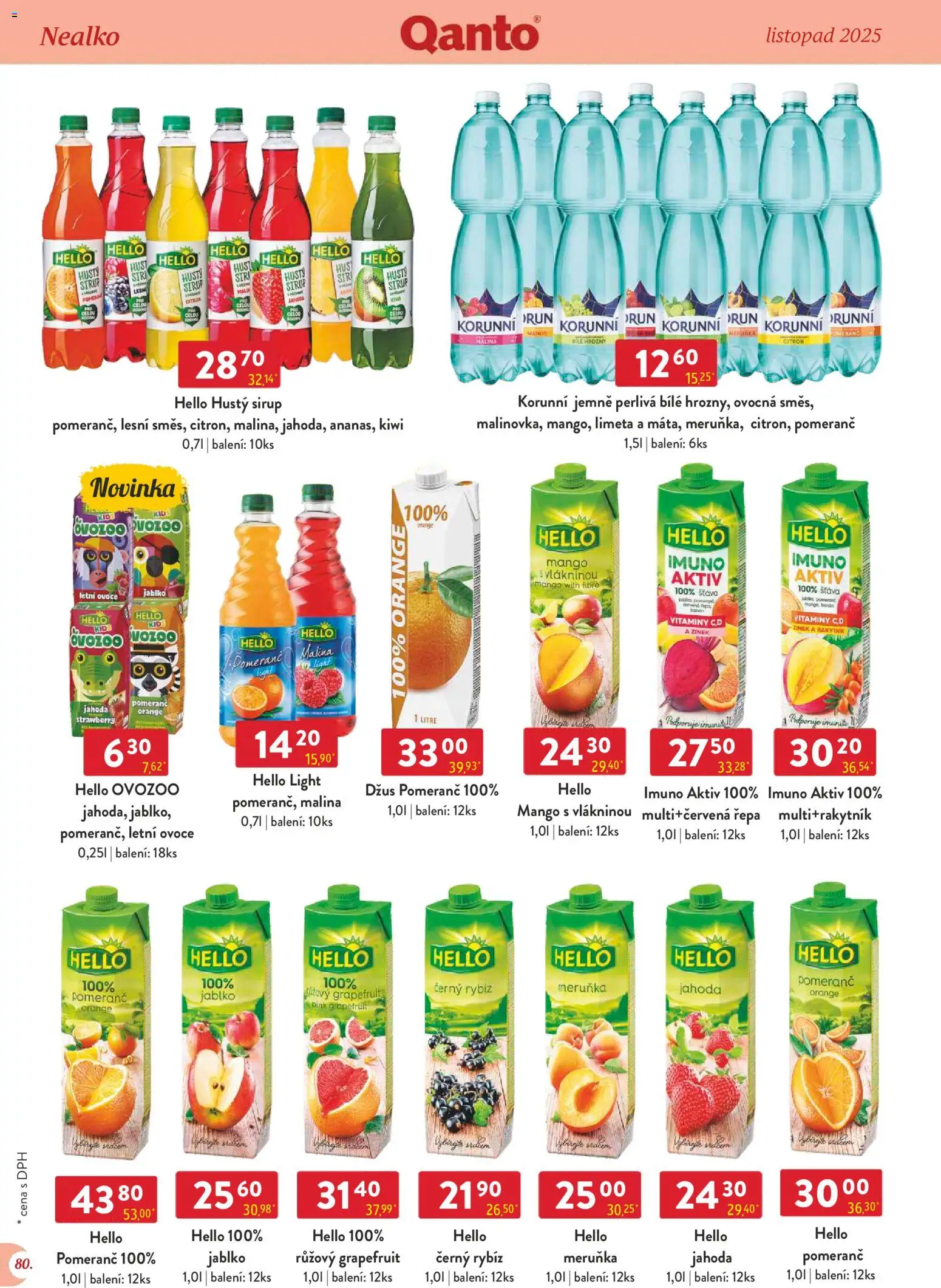 Astur & Qanto - Leták - Velkoobchod 11/2025 od 01.11.2025 | Strana: 80 | Produkty: Džus, Vitamíny, Citron, Hrozny