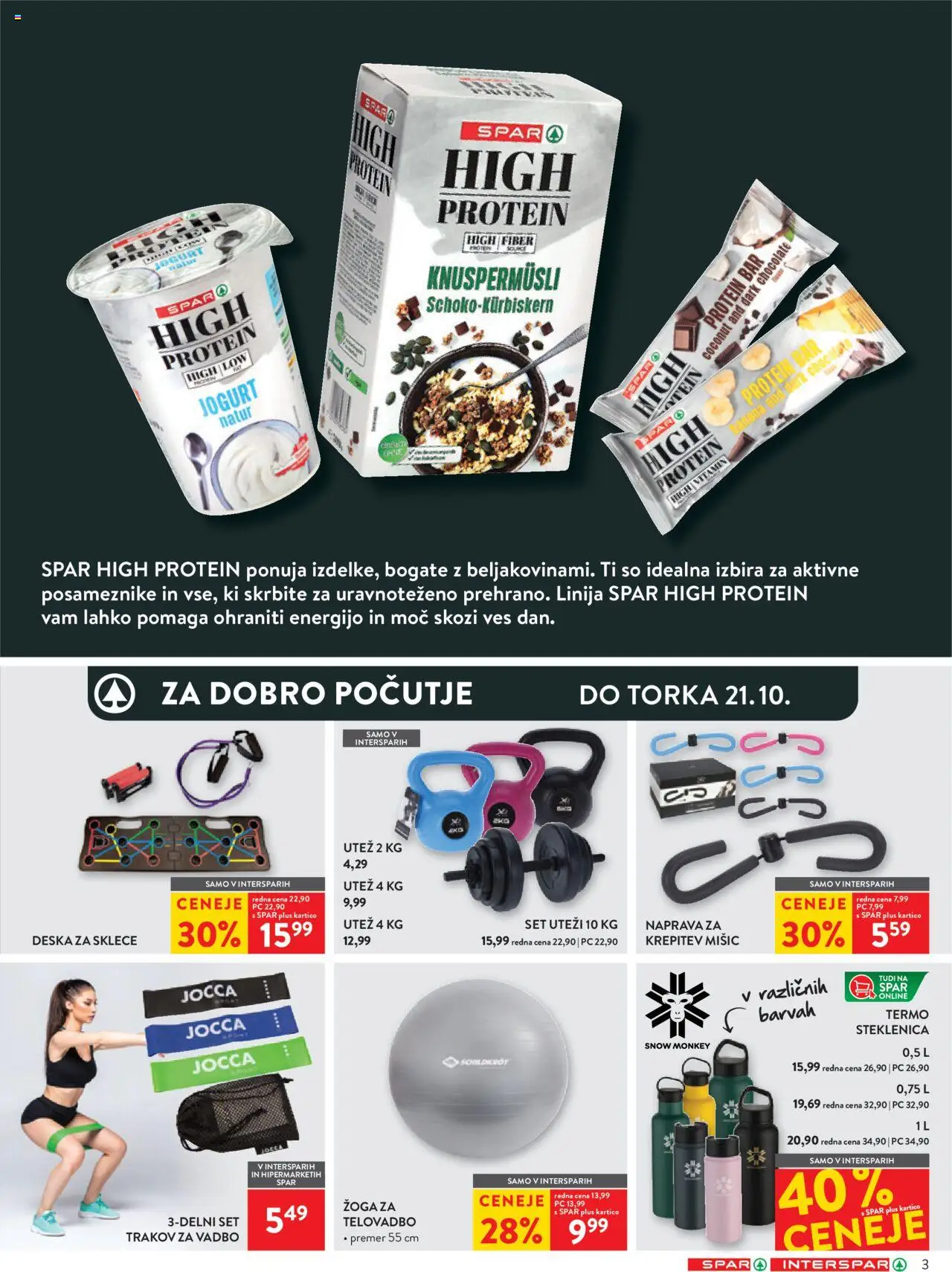 Novi Spar katalog ponudbe – veljaven od 08.10.2025 | Stran: 3 | Izdelki: Steklenica, Jogurt