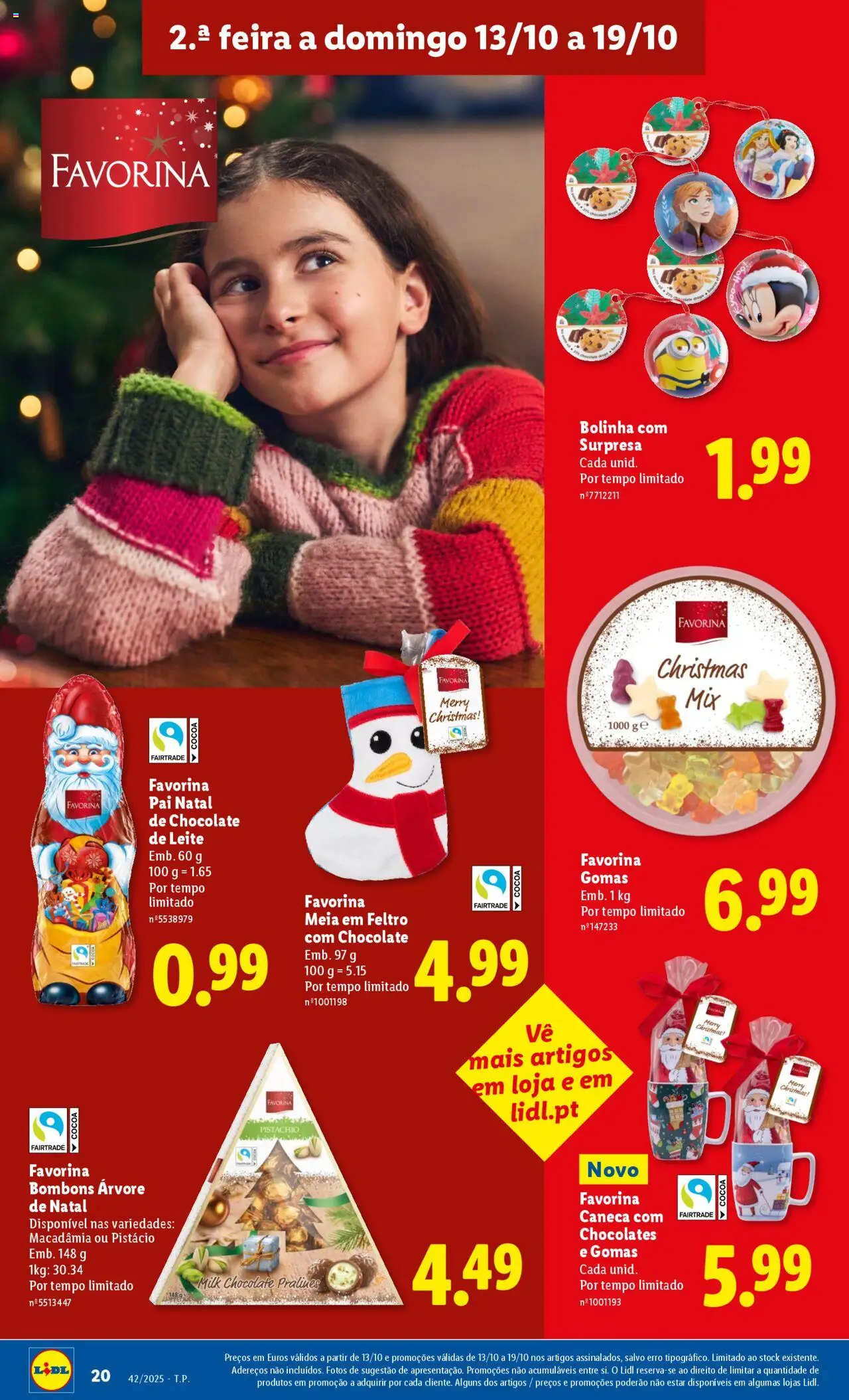 Lidl folheto │ válido de 13.10.2025 | Página: 20 | Produtos: Árvore de natal, Chocolates, Leite, Chocolate