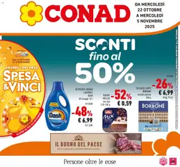 Anteprima del volantino Conad - Sconti fino al 50% valido a partire dal 22.10.2025