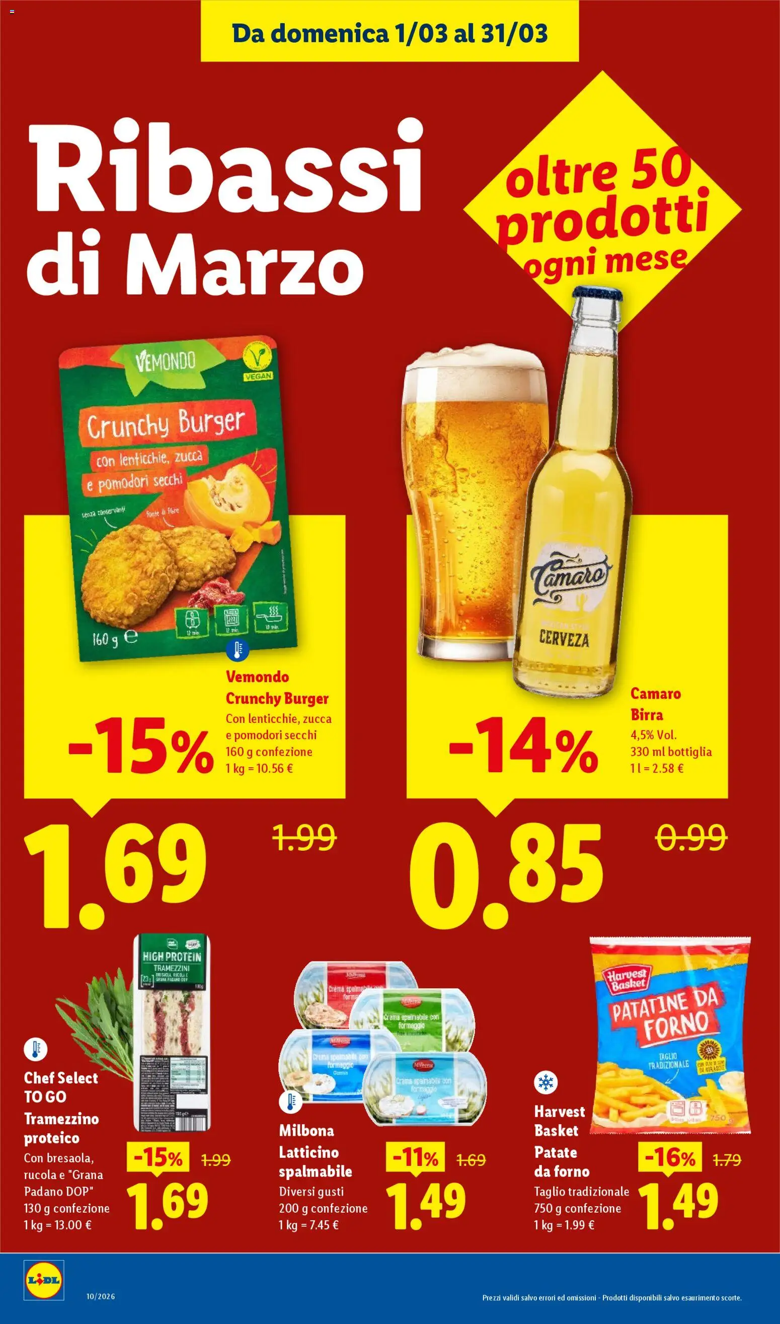 Volantino Lidl del 02.03.2026 | Pagina: 12 | Prodotti: Birra, Patatine, Pomodori, Forno