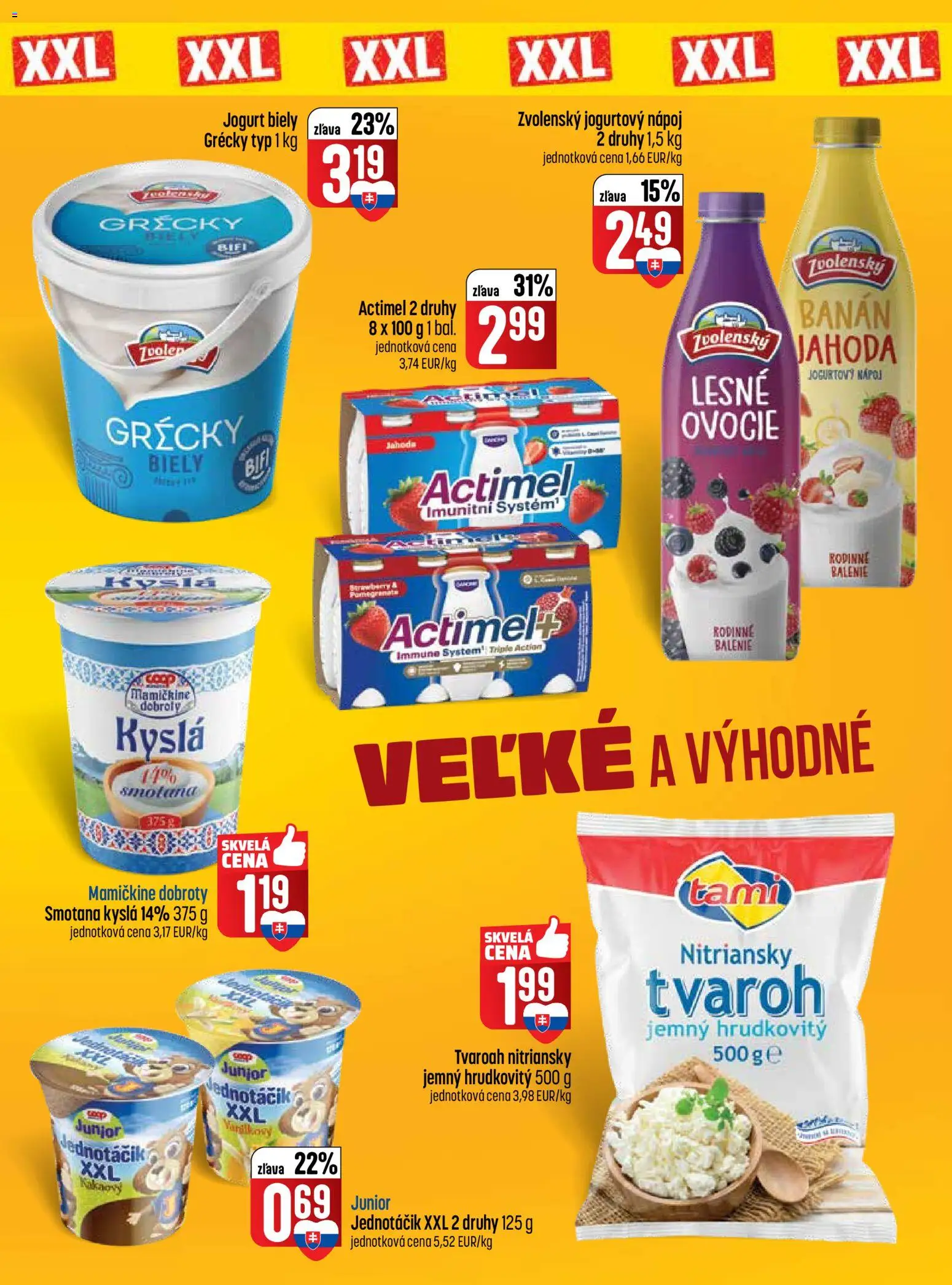 Nové COOP Jednota akcie – leták je platný od 12.02.2026 | Strana: 5 | Produkty: Jogurt, Smotana, Actimel, Ovocie