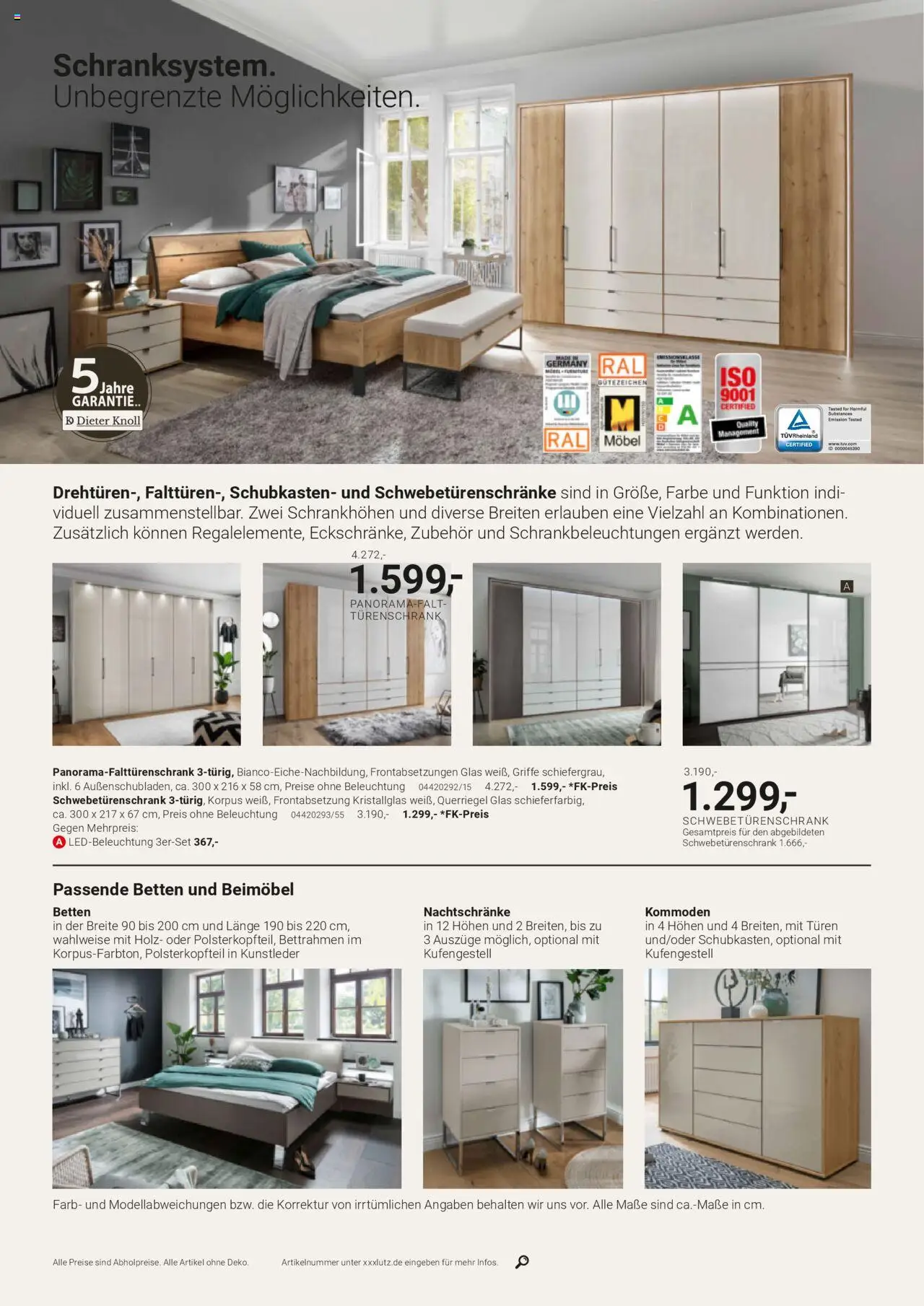 XXXL Lutz Dieter Knoll Spezial - gültig ab dem 04.08.2025 | Seite: 22 | Produkte: Schwebetürenschrank