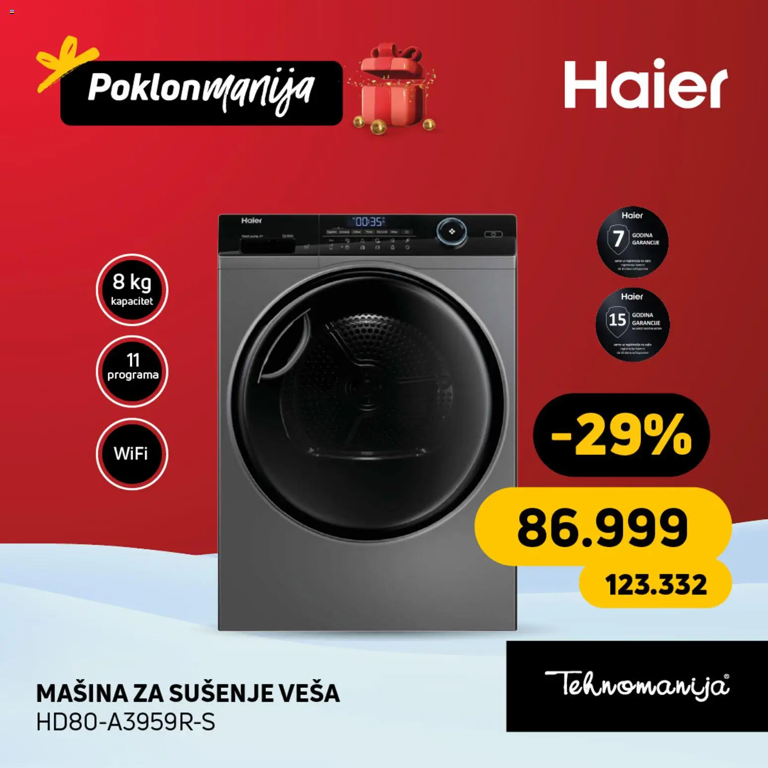 Tehnomanija katalog - važi od 22.12.2025 | Strana: 8 | Proizvode: Mašina za sušenje veša