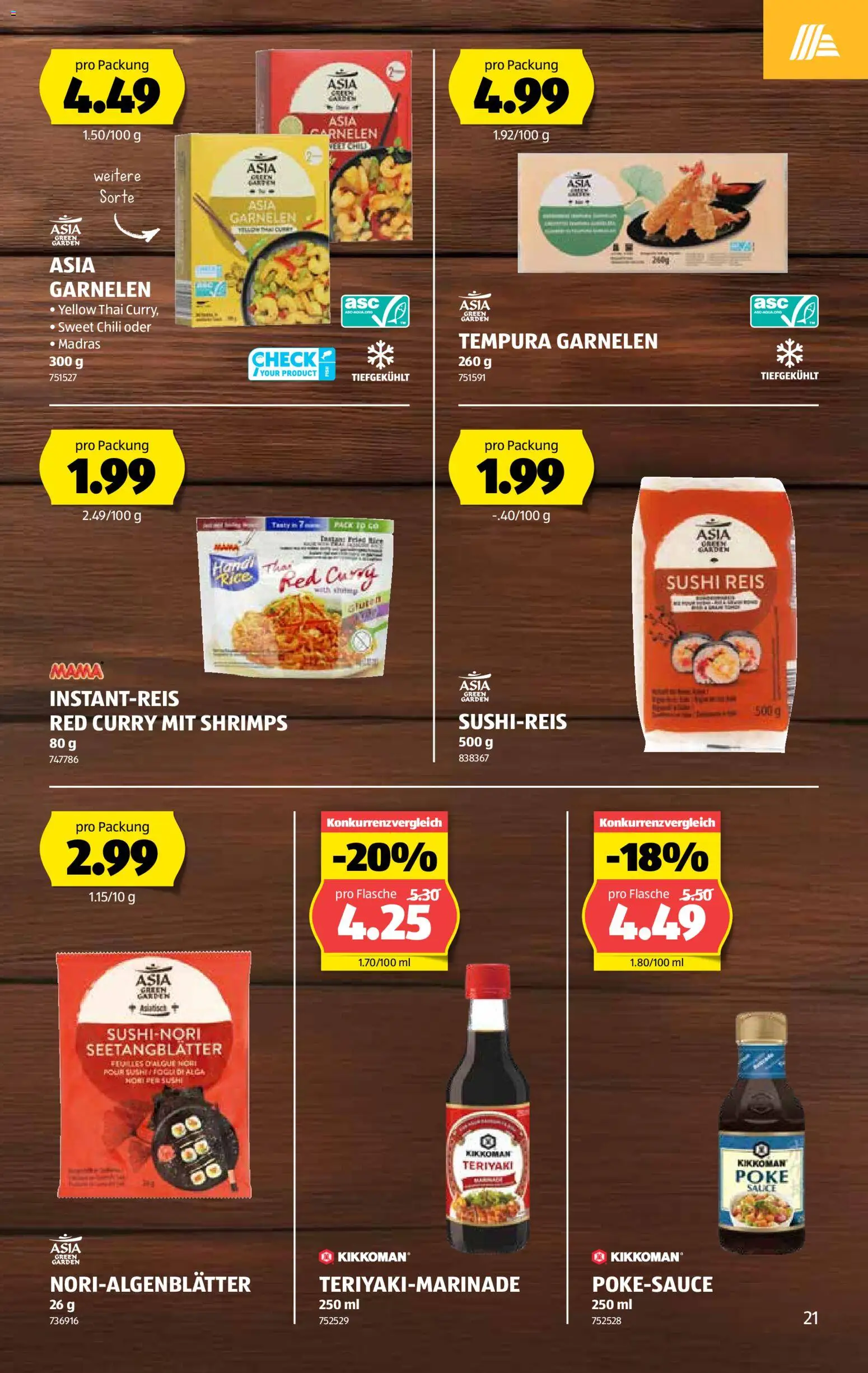 Aldi Aktionen – gültig ab 15.01.2026 | Seite: 22 | Produkte: Garnelen, Reis, Chili