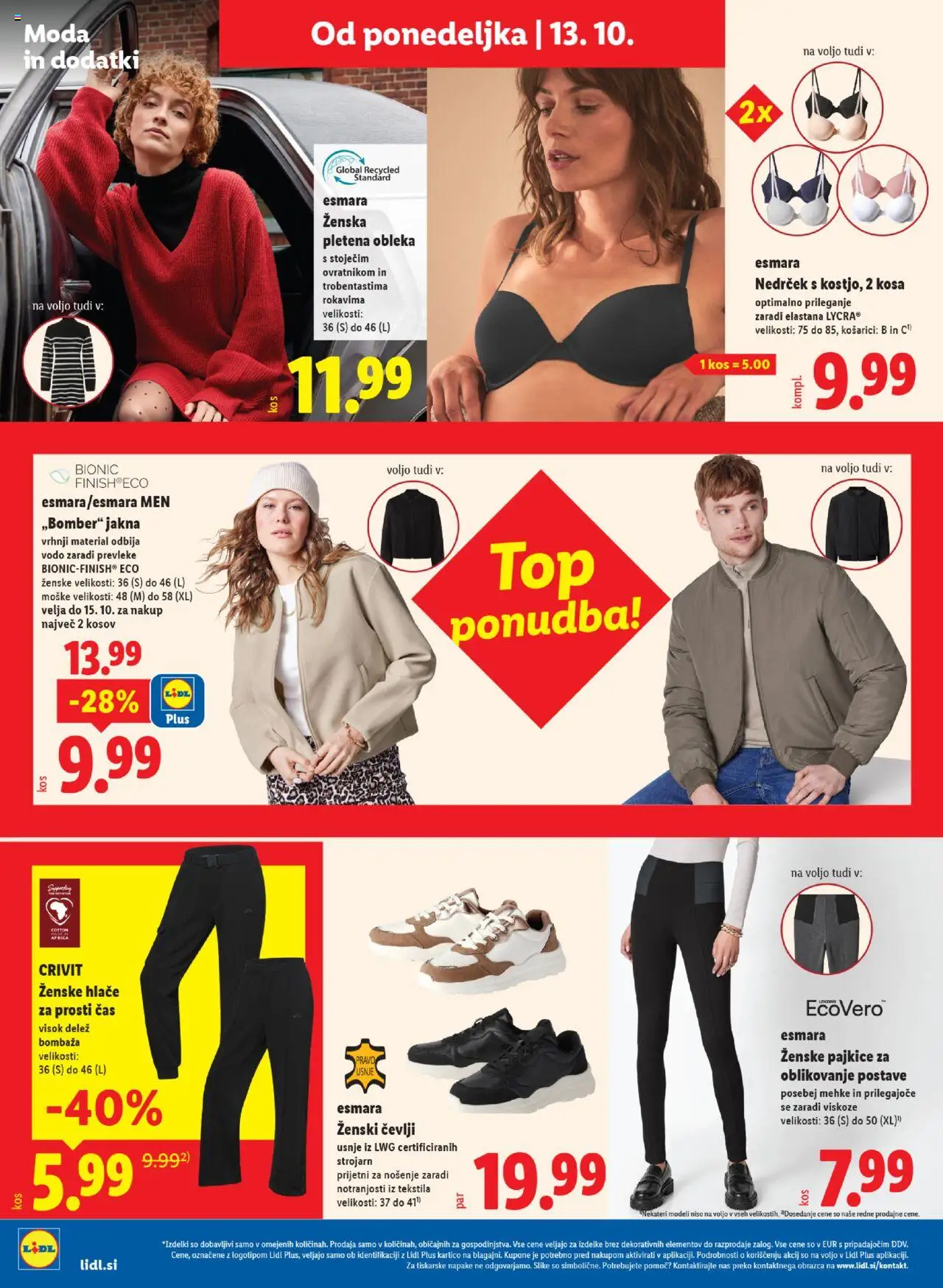Novi Lidl katalog ponudbe – veljaven od 09.10.2025 | Stran: 56 | Izdelki: Pajkice, Hlace, Obleka, Cevlji