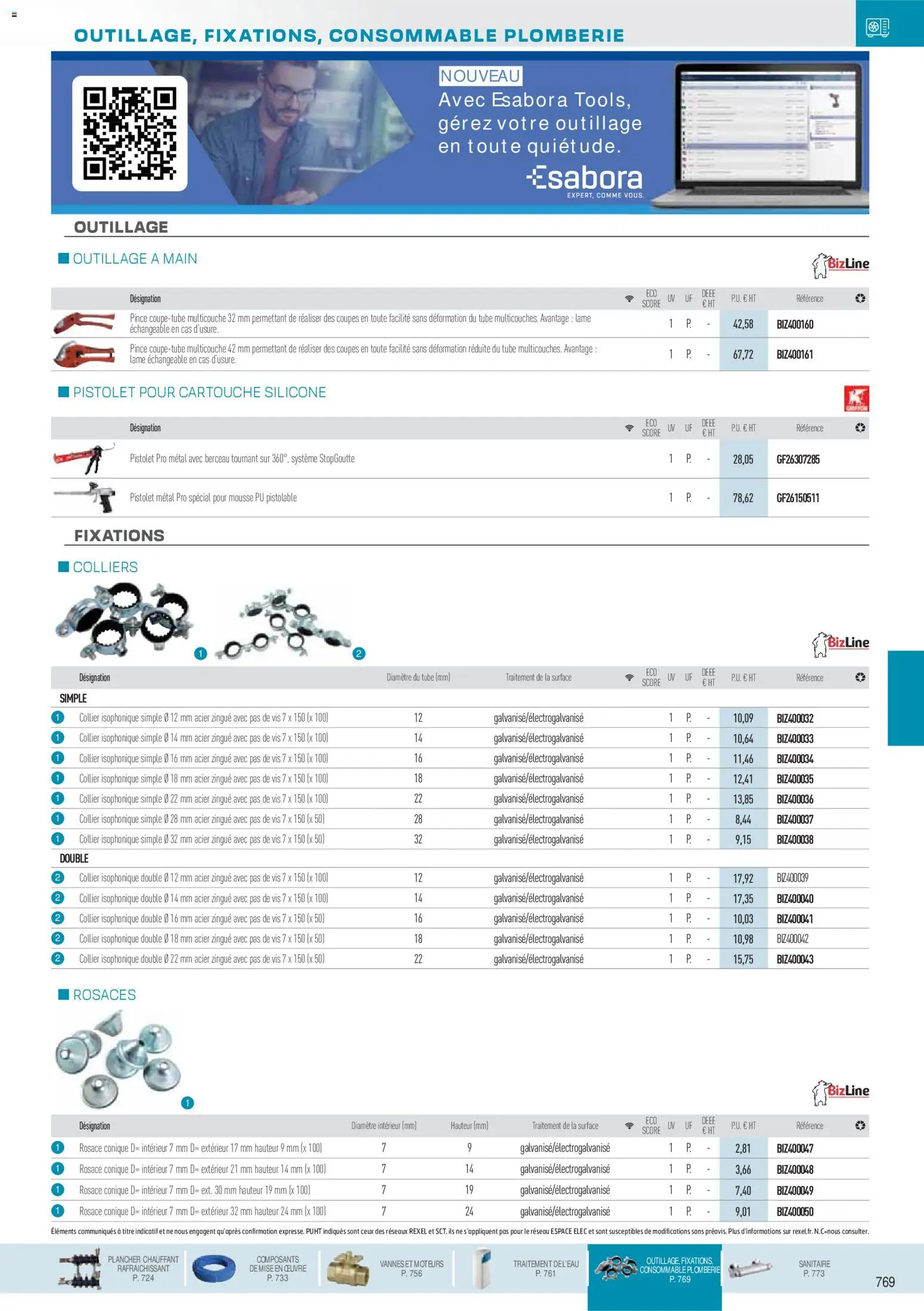 {H1} | Page: 114 | Produits: Mousse, Collier, Berceau, Cartouche