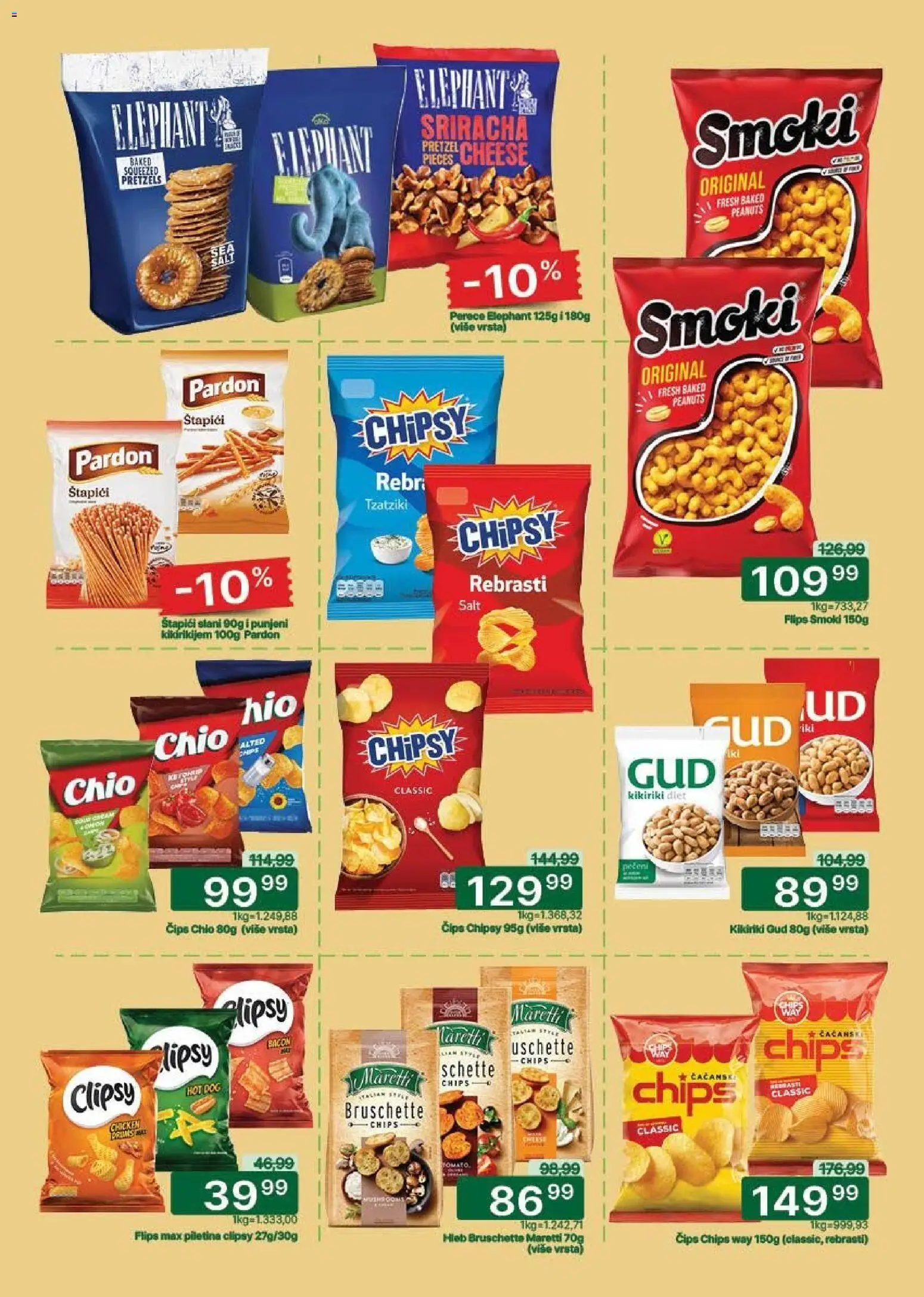 Univerexport katalog - važi od 02.02.2026 | Strana: 20 | Proizvode: Čips, Smoki, Kikiriki, Hleb