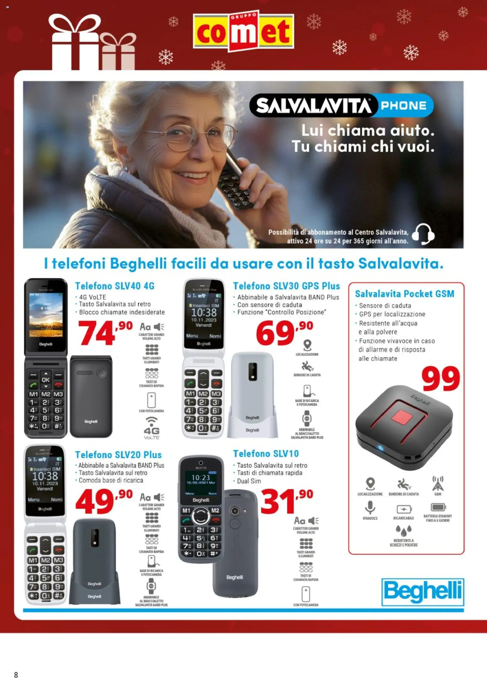 Volantino Comet del 12.12.2025 | Pagina: 8 | Prodotti: Telefono, Fotocamera, Batteria