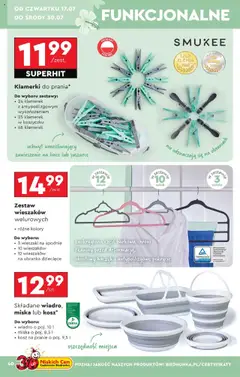 Biedronka gazetka - Okazje tygodnia od 14.07.2025 | Strona: 40 | Produkty: Spodnie, Wieszaki, Kosz, Kosz na pranie