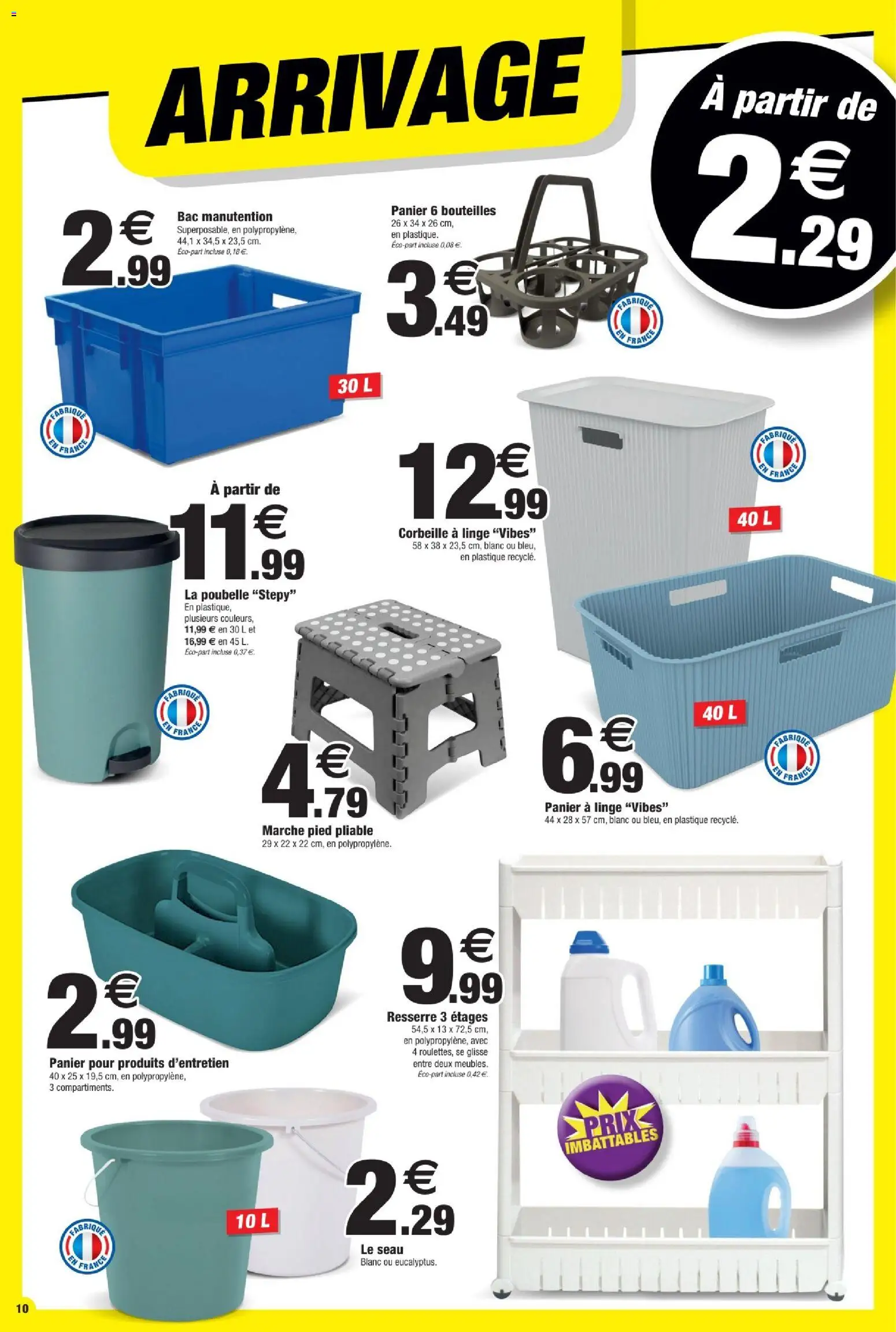 {H1} | Page: 10 | Produits: Poubelle, Panier à linge, Panier