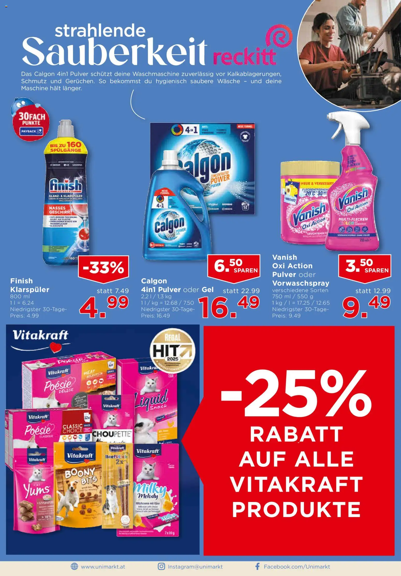 Unimarkt Ost gültig ab 29.10.2025 | Seite: 14 | Produkte: Klarspüler, Waschmaschine, Regal