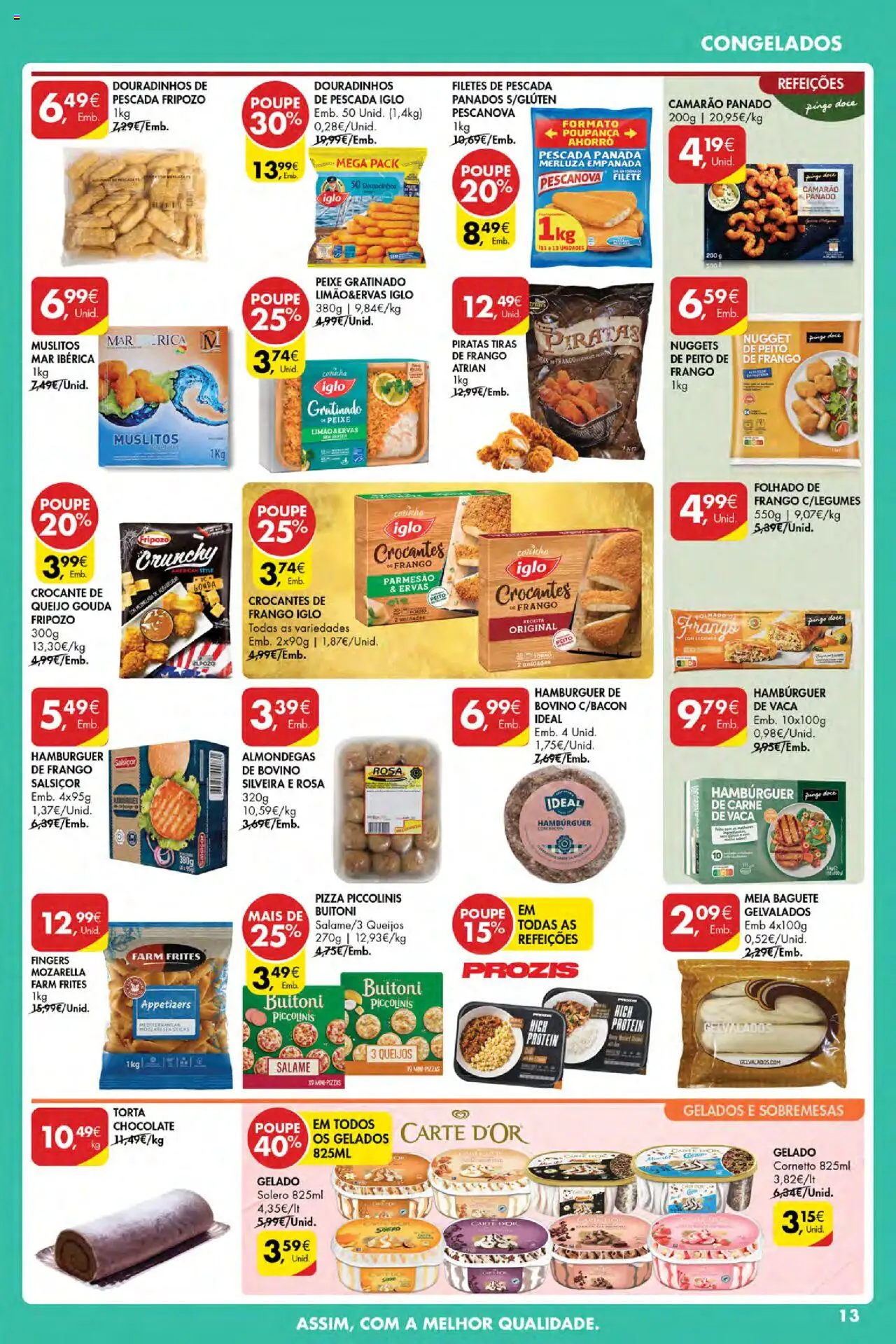 Pingo Doce Poupe Esta Semana Açores │ válido de 16.10.2025 | Página: 13 | Produtos: Nuggets de frango, Salame, Pizza, Peixe
