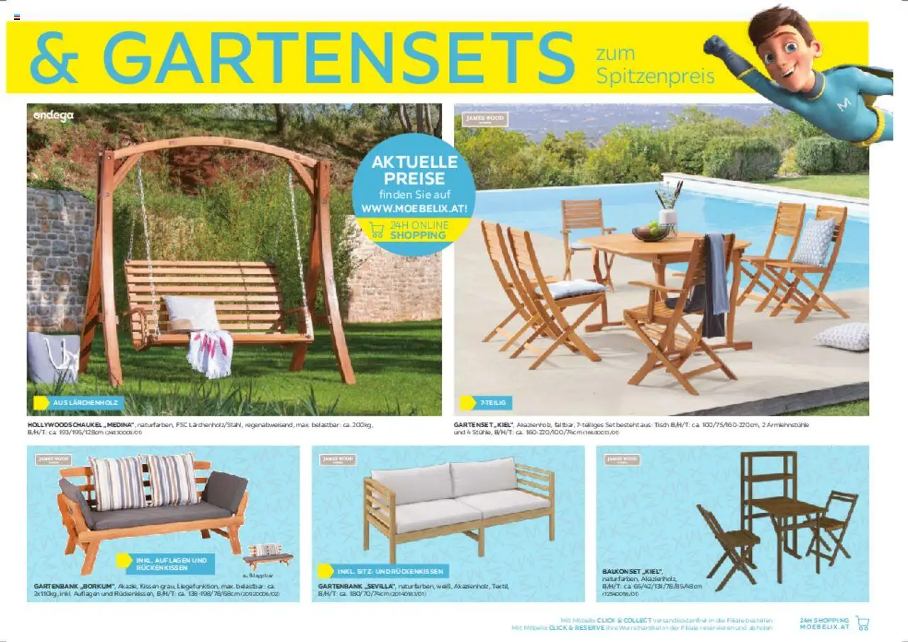 Möbelix Gartenmöbelprospekt gültig ab 10.03.2025 | Seite: 29 | Produkte: Kissen, Tisch
