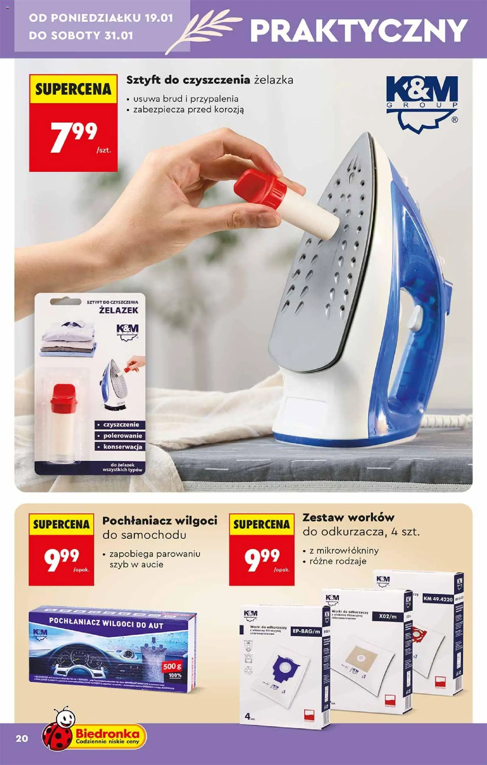 Biedronka gazetka - Hity i inspiracje od 17.01.2026 | Strona: 20 | Produkty: Cleaner, Worki do odkurzaczy