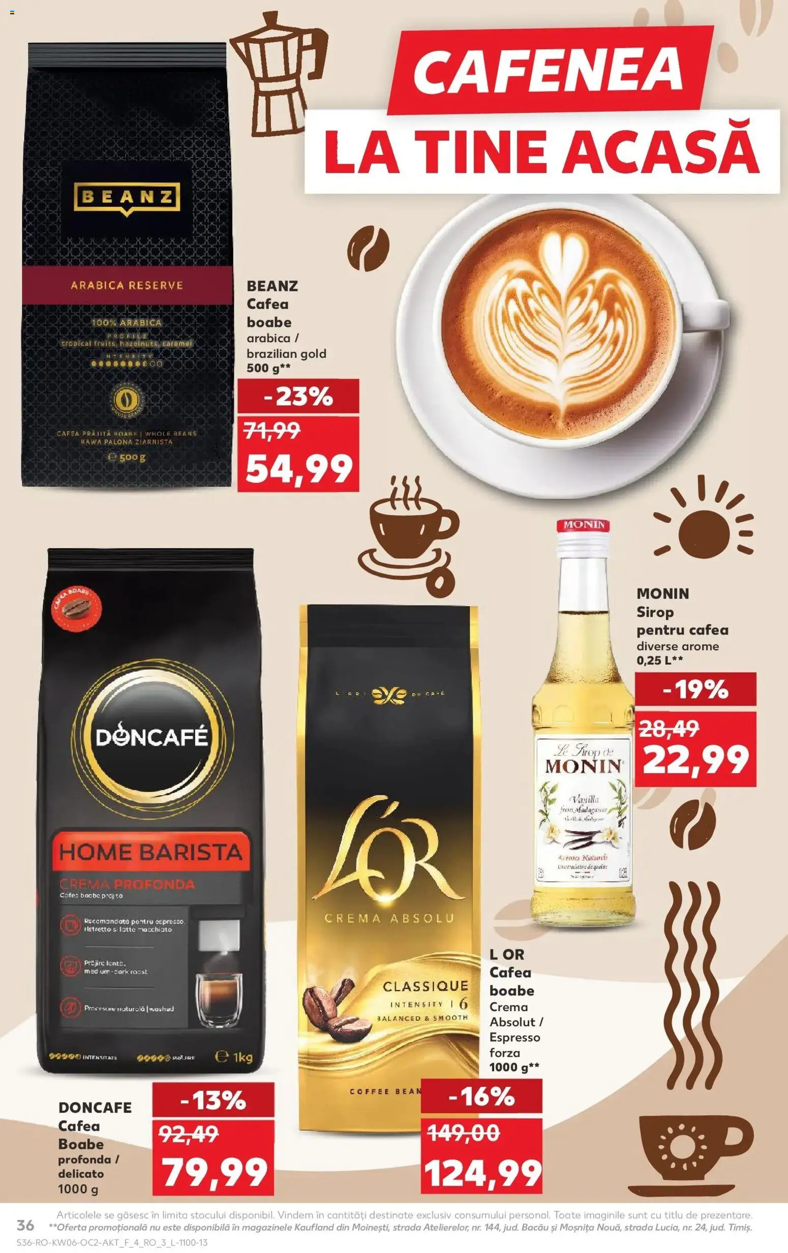 Noul catalog Kaufland – valabil de la 04.02.2026 | Pagină: 36 | Produse: Lunettes pour le ski, Cremă, Cafea, Sirop