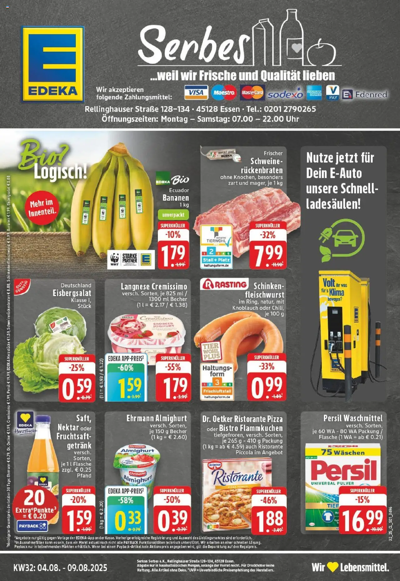 Edeka prospekt Essen	 - gültig ab dem 03.08.2025 | Seite: 1 | Produkte: Ehrmann almighurt, Joghurt, Knoblauch, Persil