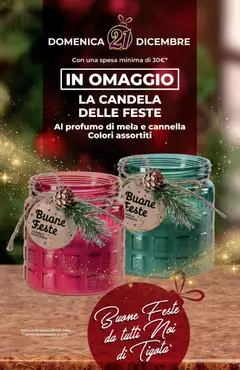 Anteprima del volantino LA CANDELA DELLE FESTE, Candle with apple and cinnamon scent. Assorted colors. valido a partire dal 01.12.2025 | Pagina: 31 | Prodotti: Candela, Profumo