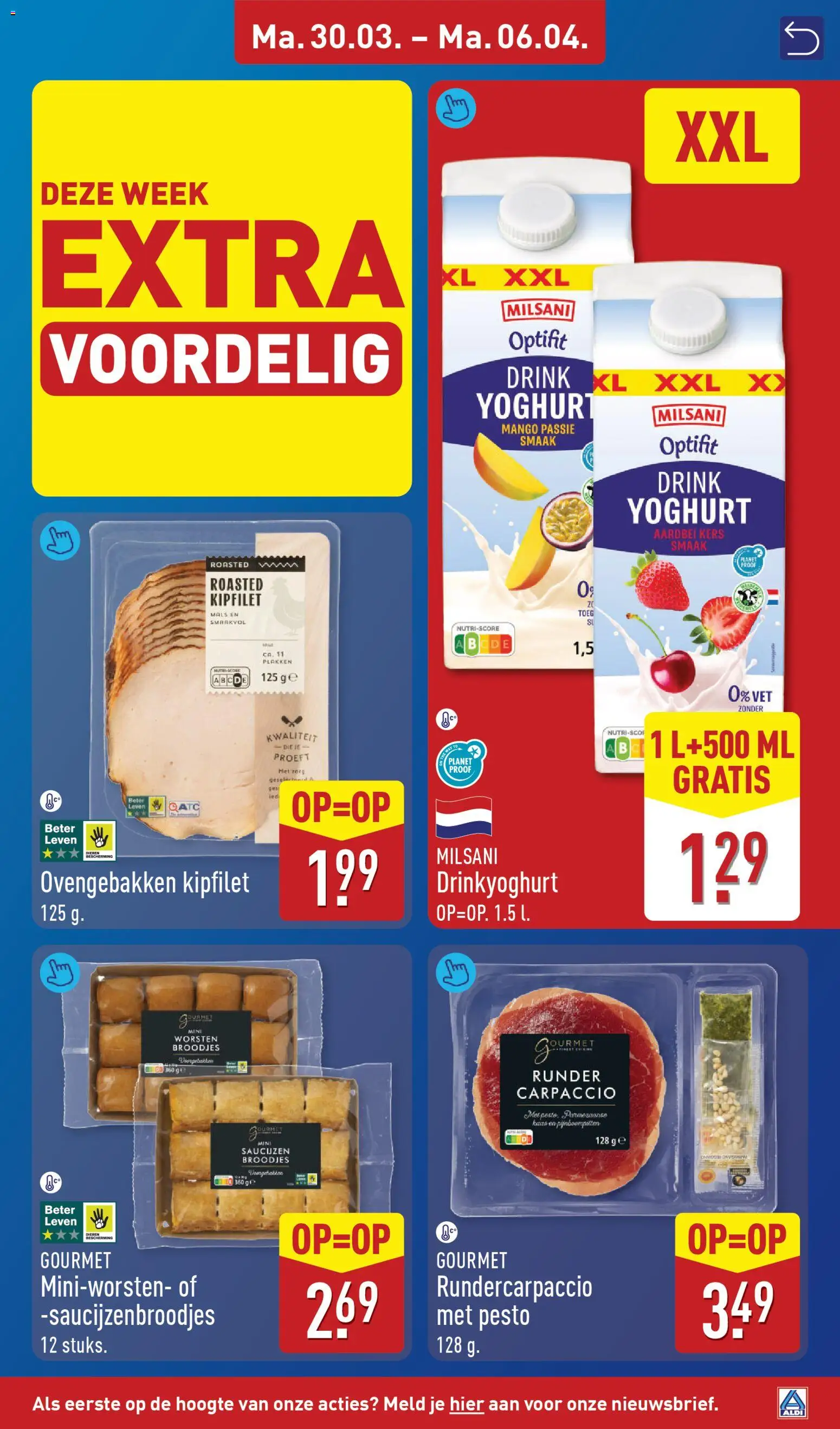 {H1} | Pagina: 9 | Producten: Yoghurt, Calvados, Aardbei, Broodjes