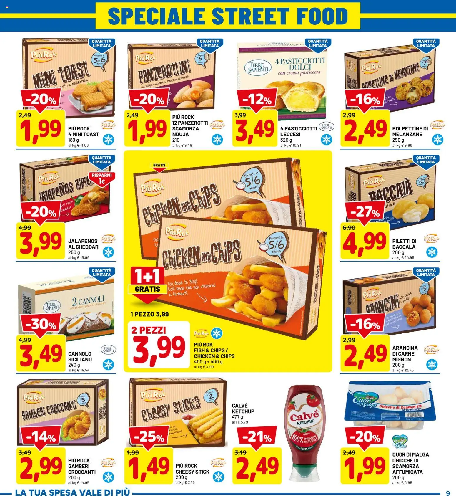 Volantino D Più del 30.04.2026 | Pagina: 9 | Prodotti: Crema, Ketchup, Melanzane, Panzerotti