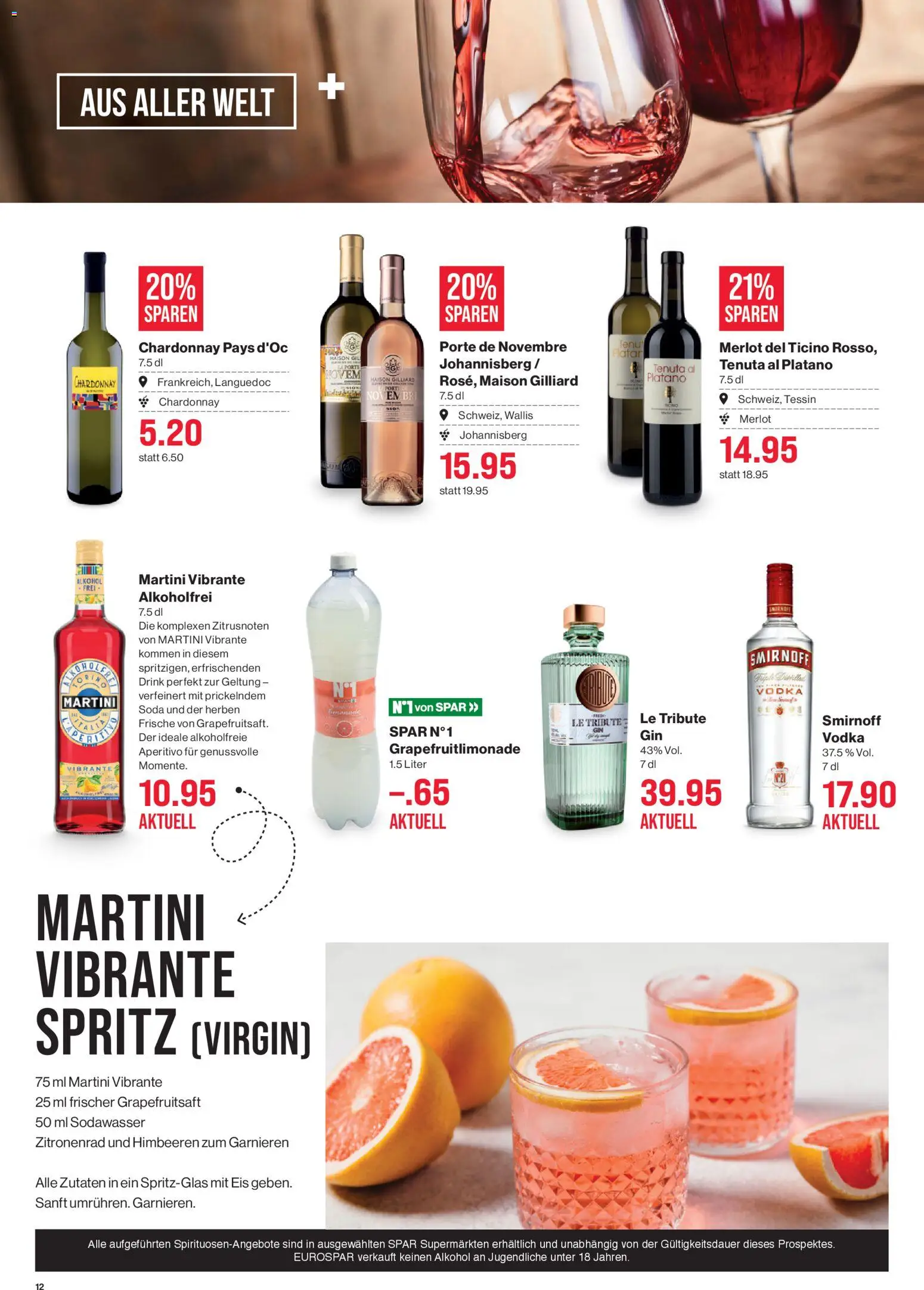SPAR Aktionen – gültig ab 08.01.2026 | Seite: 12 | Produkte: Merlot, Eis