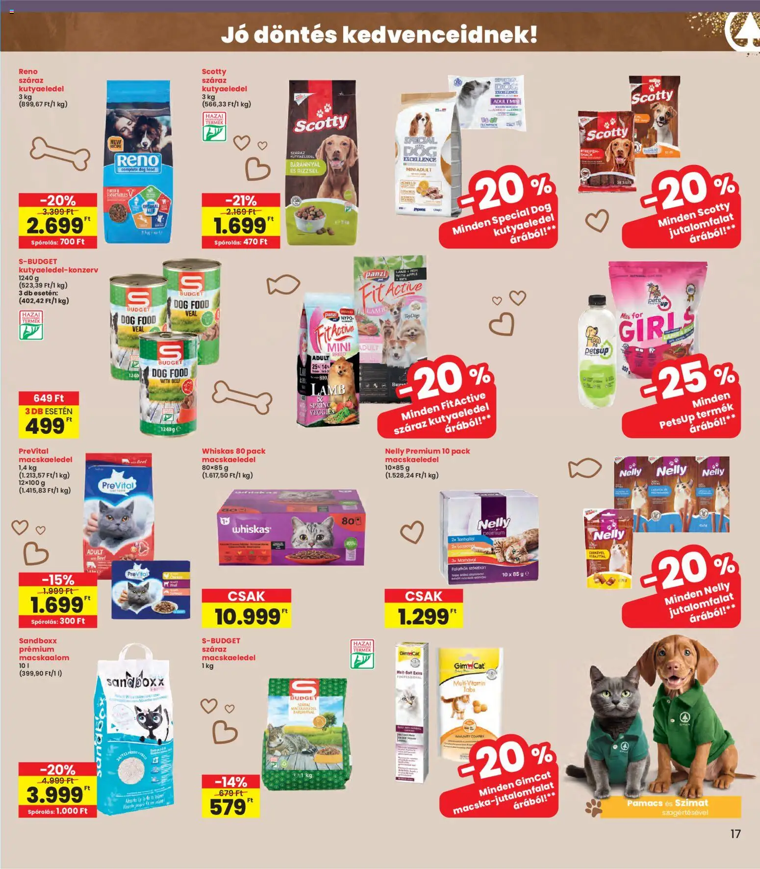 Interspar akciós ujság - amely érvényes a következő dátumtól: 05.03.2026 | Oldal: 17 | Termékek: Macskaalom, Macskaeledel, Kutyaeledel, Whiskas