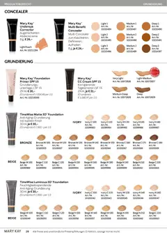 Mary Kay Katalog ab 15.04.2026 gültig | Seite: 28 | Produkte: Concealer, CC Cream, Finish, Primer