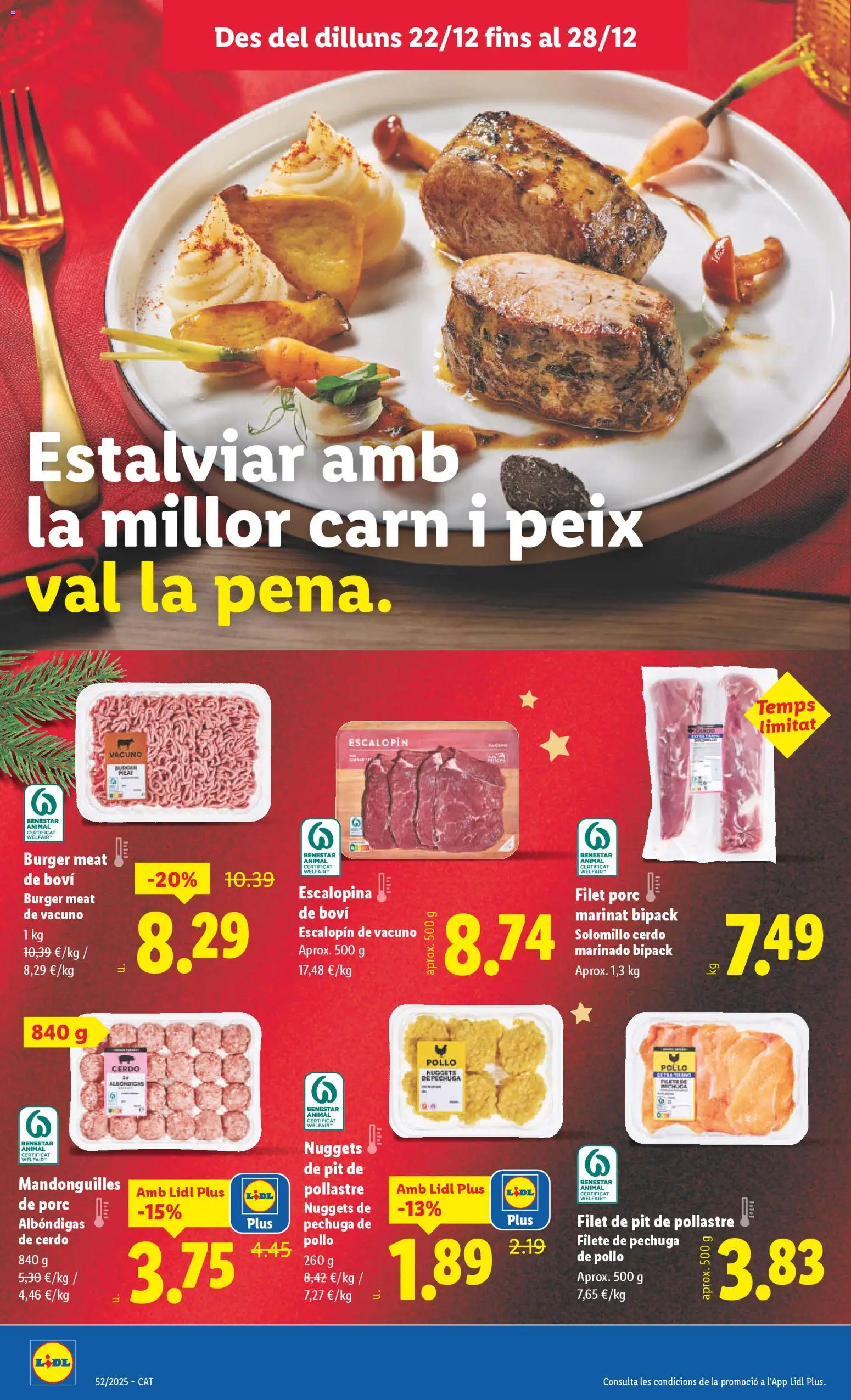 Lidl folleto │ válido desde el 22.12.2025 | Página: 12 | Productos: Cerdo, Filete, Nuggets
