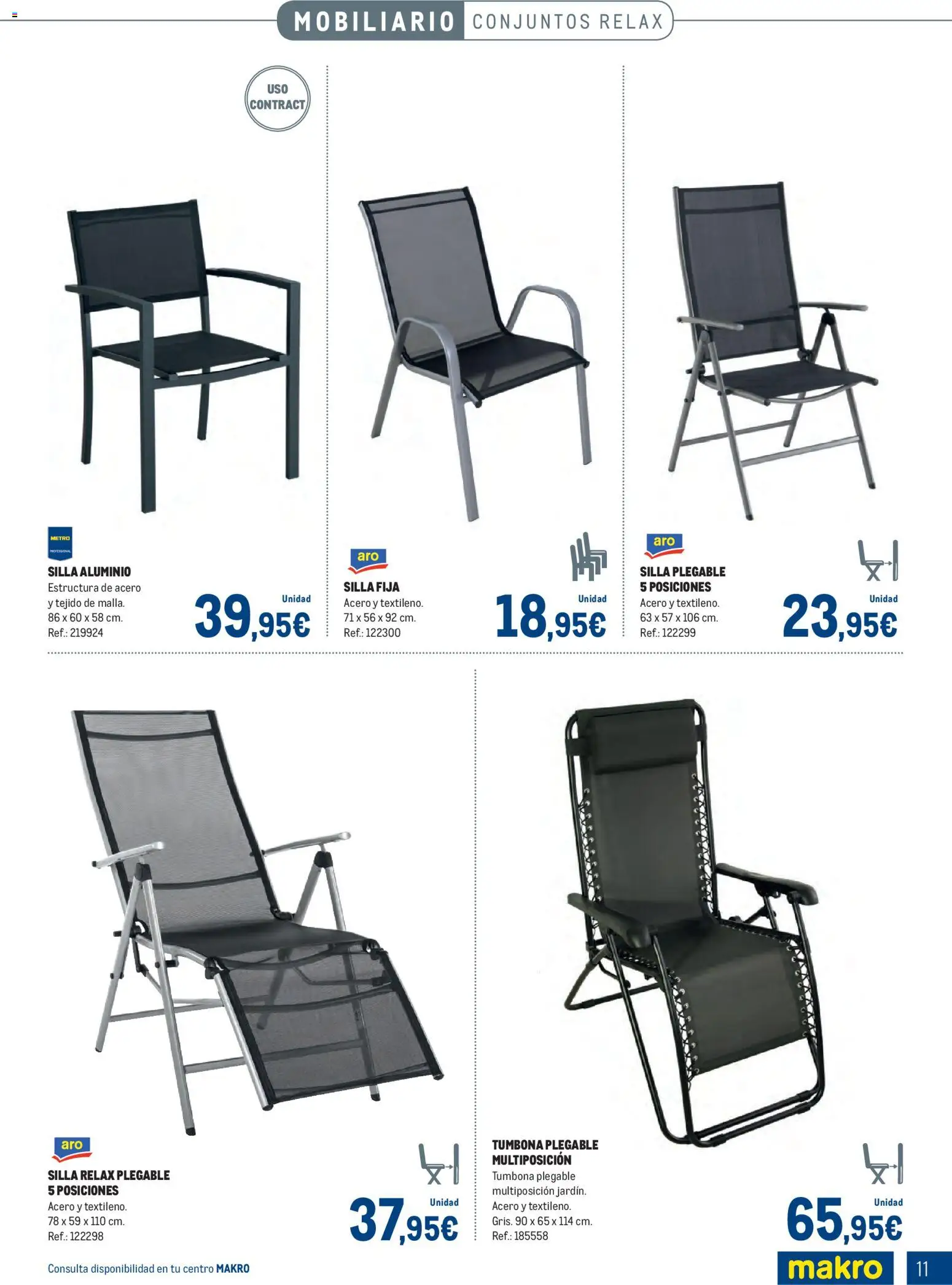 Makro - Especial Terrazas Canarias │ válido desde el 09.03.2026 | Página: 11 | Productos: Tumbona, Silla