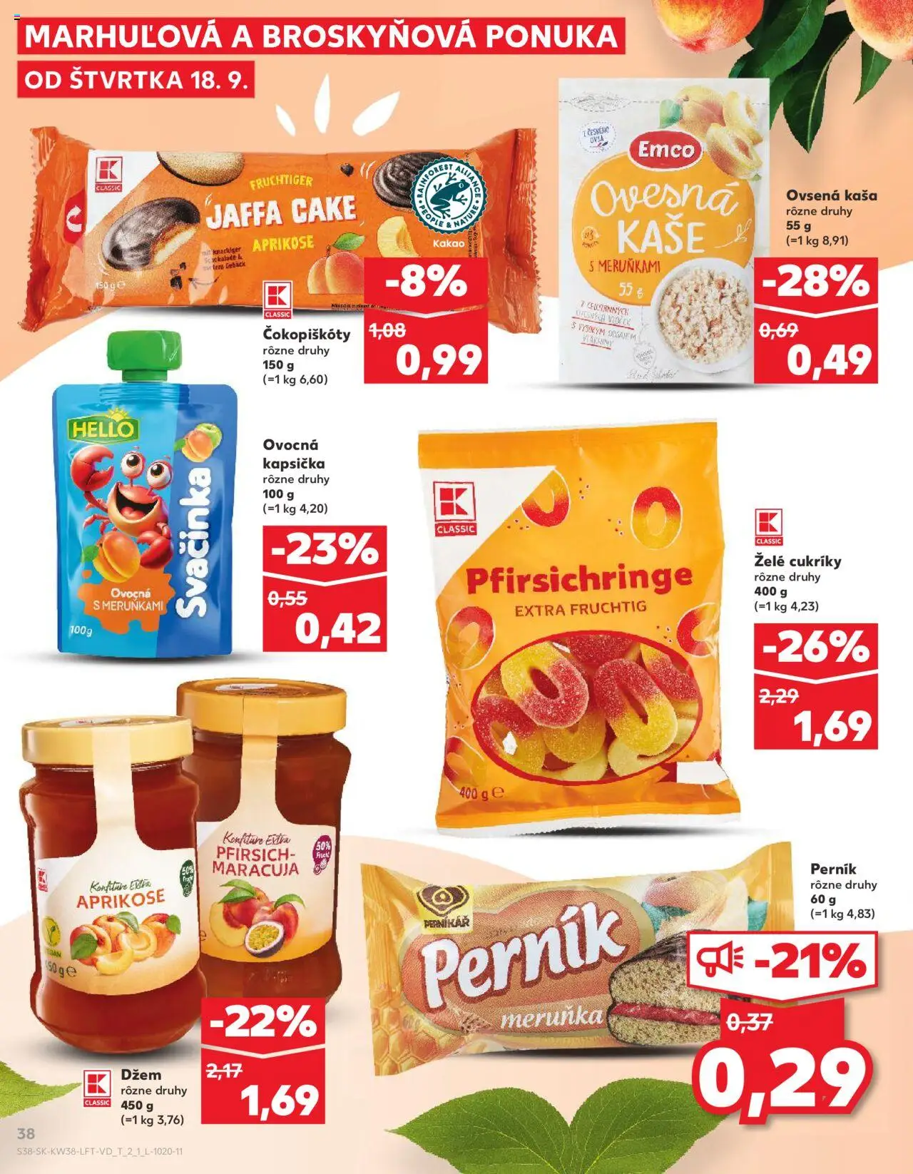 Kaufland SK akciós ujság - amely érvényes a következő dátumtól: 18.09.2025 | Oldal: 38