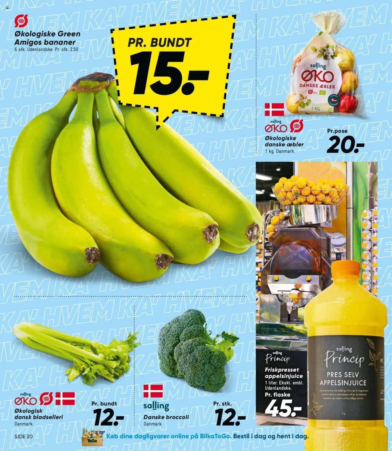 Bilka tilbudsavis – gyldig fra 12.09.2025 | Side: 24 | Produkter: Æbler, Bananer, Appelsinjuice, Broccoli
