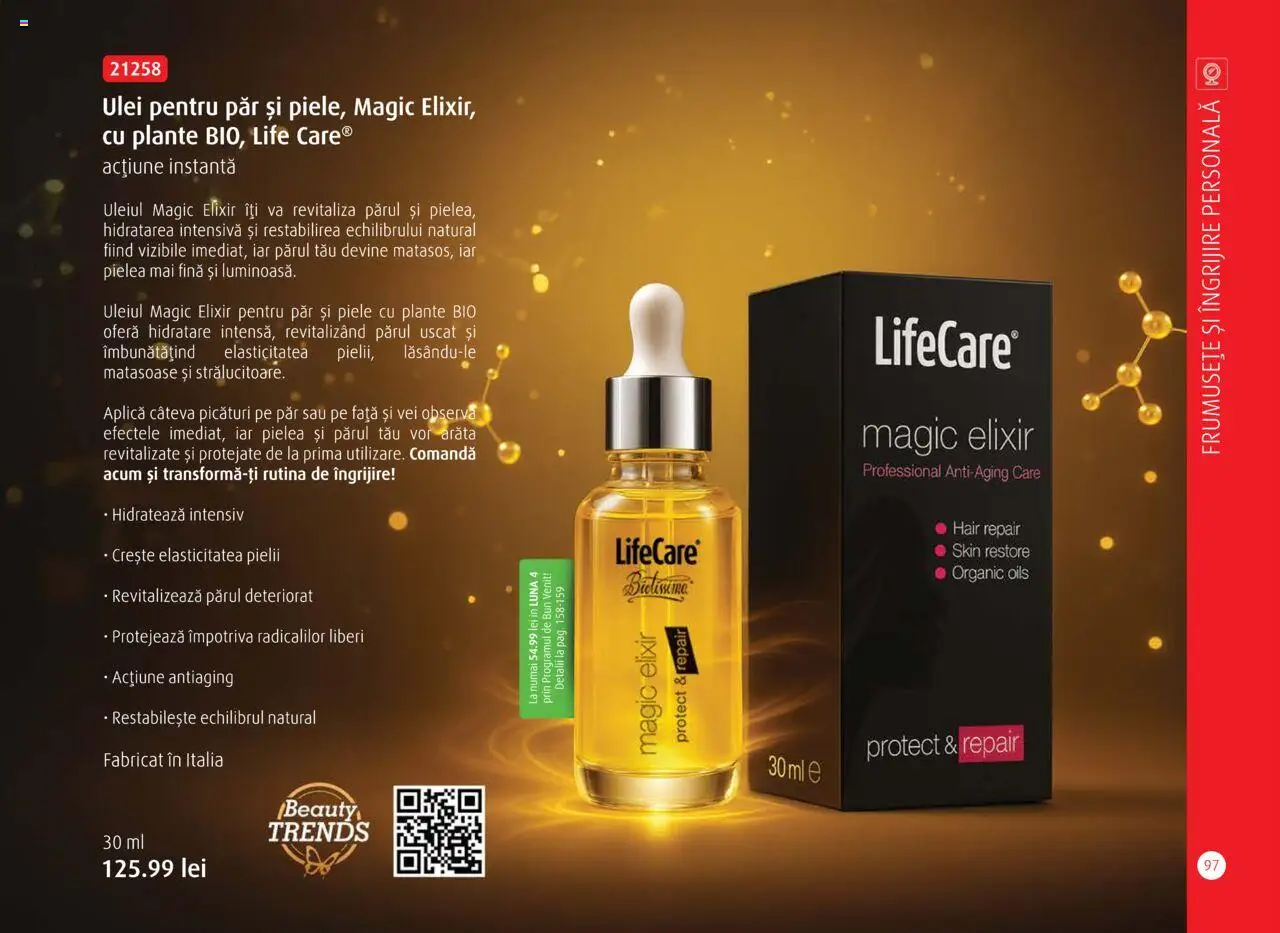Noul catalog Life Care – valabil de la 01.10.2025 | Pagină: 99 | Produse: Şerit ödül, Elixir, Ulei